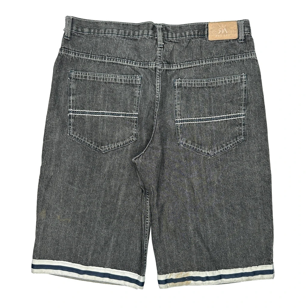 Red Ape Denim Shorts - 40W 12L Grey Cotton Refurbished - Thrifted (note: this is a term often used to describe second- refurbished available on Cerqular