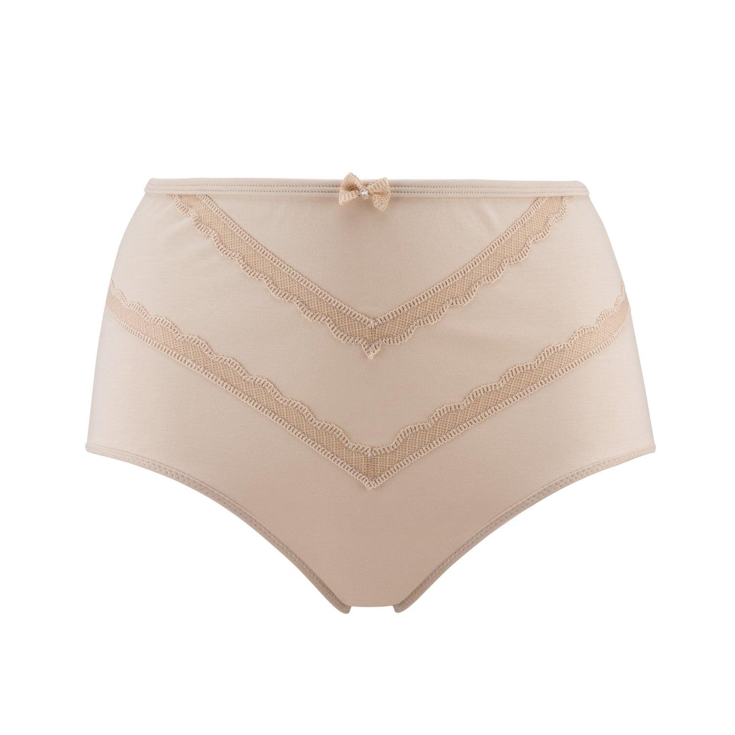 Vanessa- Silk & Organic Cotton Full Brief in Skin Tone Colours | Size: 16 | Color: Ivory Refurbished - Julie May Lingerie refurbished available on Cerqular