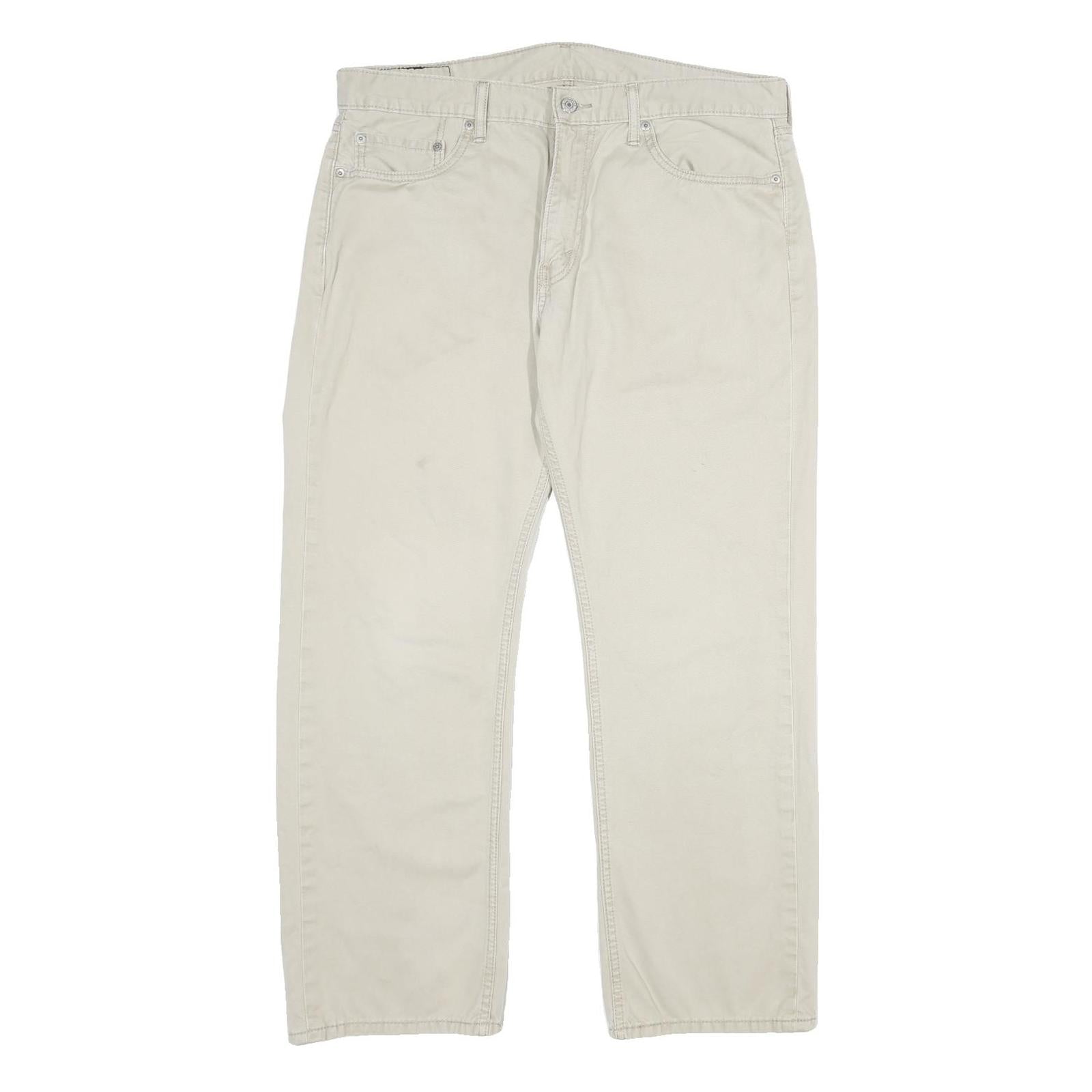 LEVI'S Mens Cotton Beige Loose Straight Trousers W36 L30 Casual Zip Fly Refurbished - N/A refurbished available on Cerqular
