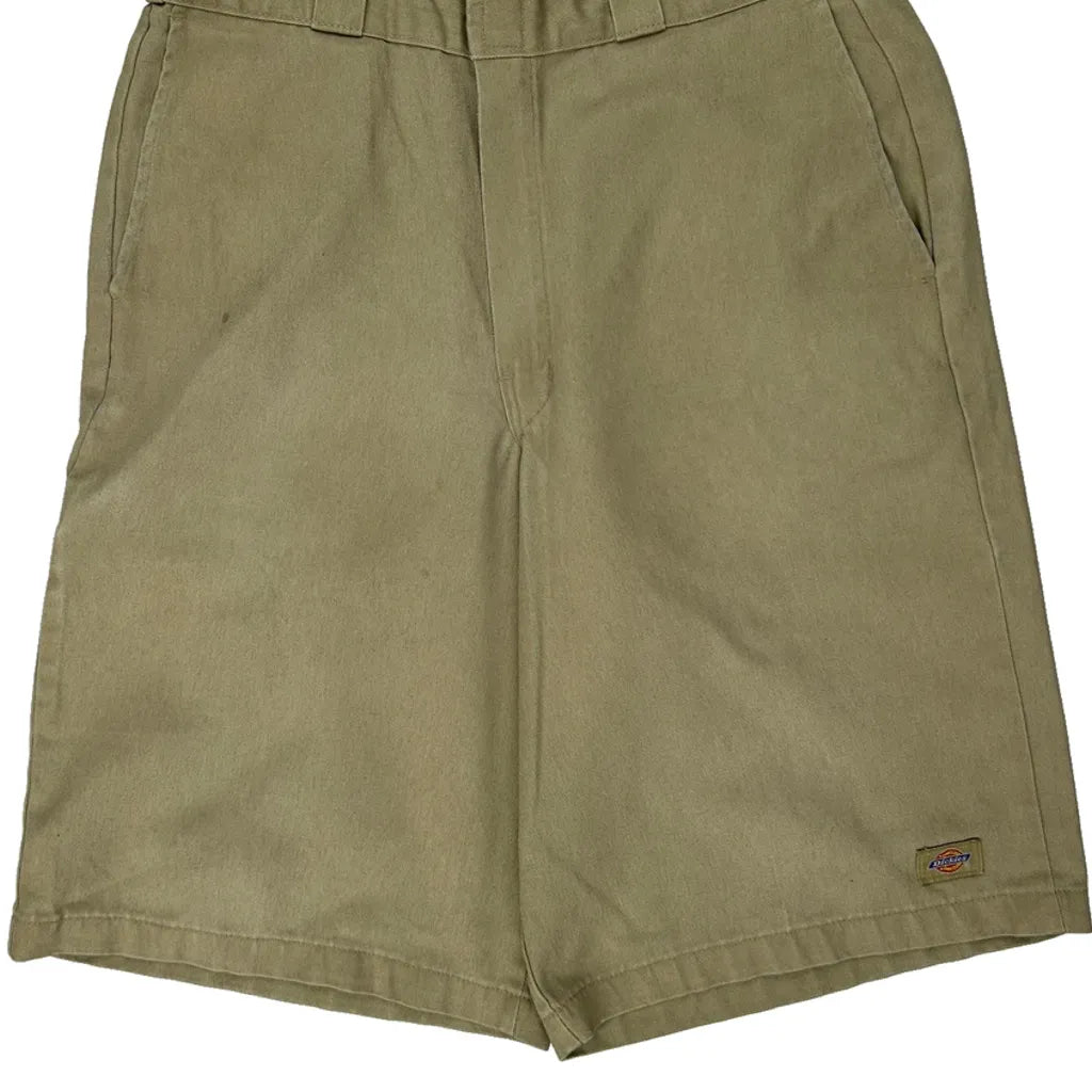 Dickies Chino Shorts - 32W 9L Khaki Cotton Blend Refurbished - Thrifted (note: this is a term often used to describe second- refurbished available on Cerqular