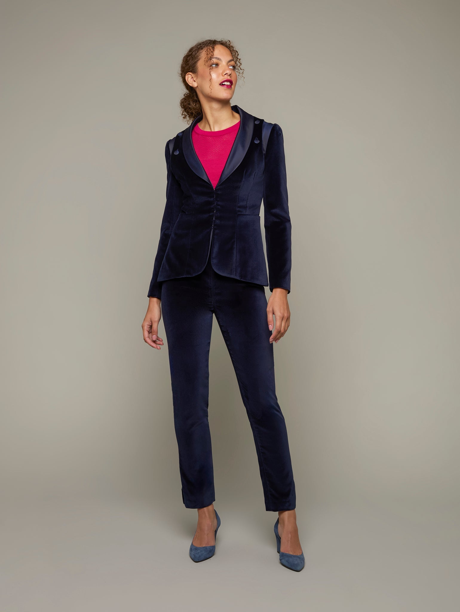 CHRYSALIS | 3-Way Velvet Jacket | Colour: BILBERRY | Size: XXS Refurbished - N/A refurbished available on Cerqular