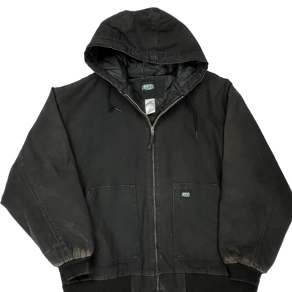 Buy Key Workwear Jacket - 2XL Black Cotton Refurbished - $107.19 Key Workwear Jacket - 2XL Black Cotton Refurbished - Thrifted (note: this is a term often used to describe second- refurbished available on Cerqular