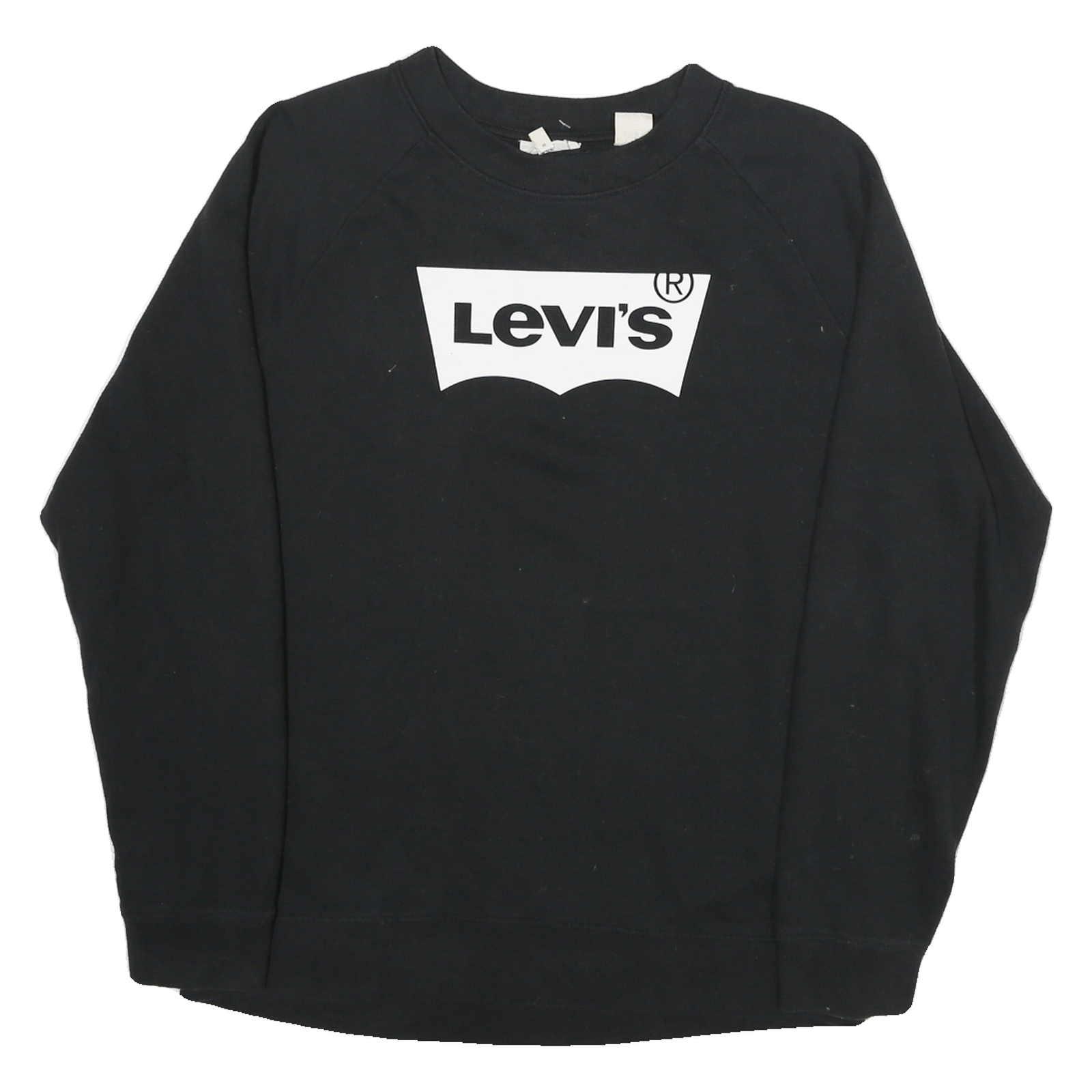 LEVI'S Mens Black Sweatshirt Crew Neck S Cotton Blend Logo Pullover Casual Refurbished - N/A refurbished available on Cerqular