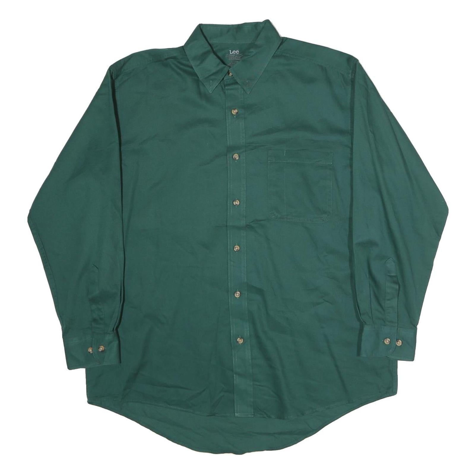 Buy LEE Mens Green Cotton Shirt L Button Down Collar Long Sleeve Casual Refurbished - $31.19 LEE Mens Green Cotton Shirt L Button Down Collar Long Sleeve Casual Refurbished - N/A refurbished available on Cerqular