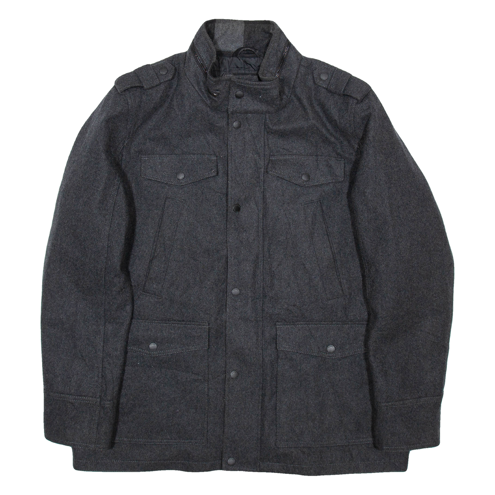GUESS Mens Chore Coat Grey Wool XL Refurbished - N/A refurbished available on Cerqular