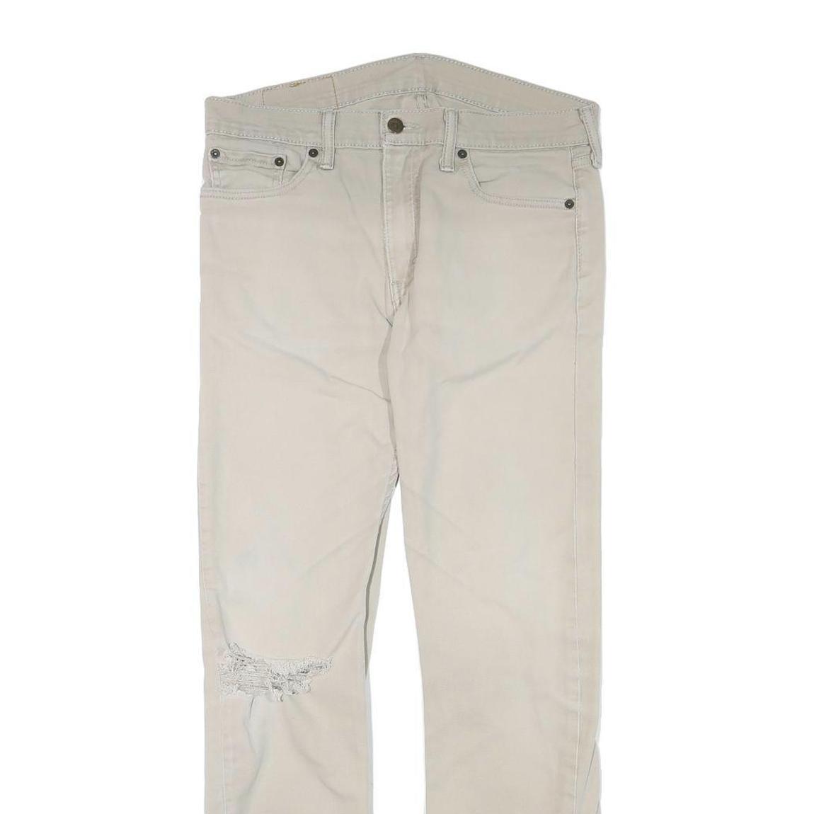 LEVI'S Mens Slim Slim Fit Jeans Beige Cotton Blend W31 L30 Classic Zip Casual Refurbished - N/A refurbished available on Cerqular