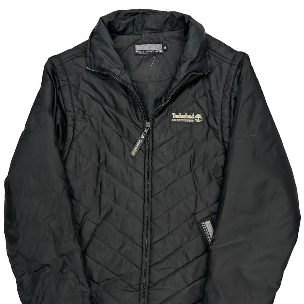 Timberland Jacket - Medium Black Polyester Refurbished - Thrifted (note: this is a term often used to describe second- refurbished available on Cerqular