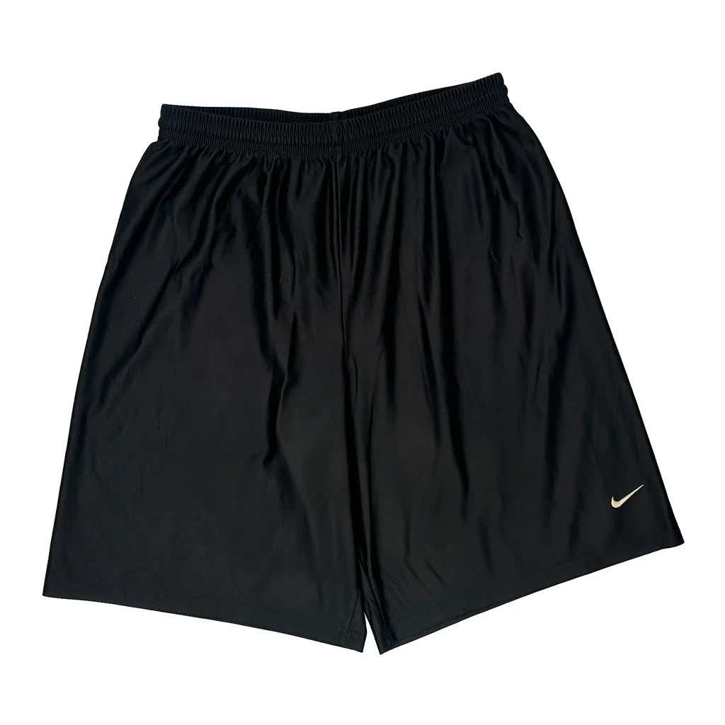 Nike Sport Shorts - Large Black Polyester Refurbished - Thrifted (note: this is a term often used to describe second- refurbished available on Cerqular