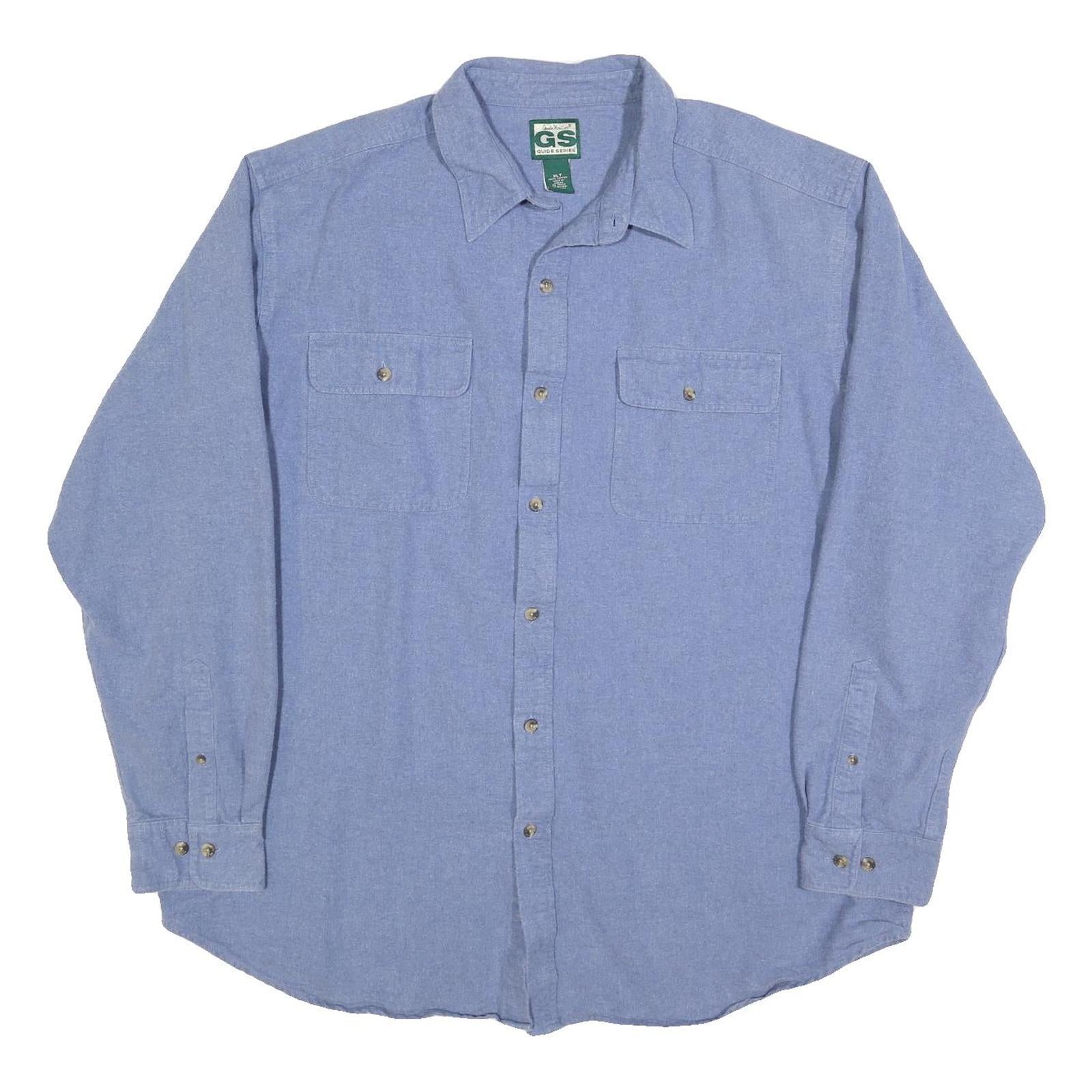 GUIDE SERIES Mens Blue Shirt XL Cotton Blend Classic Button Pocket Refurbished - N/A refurbished available on Cerqular