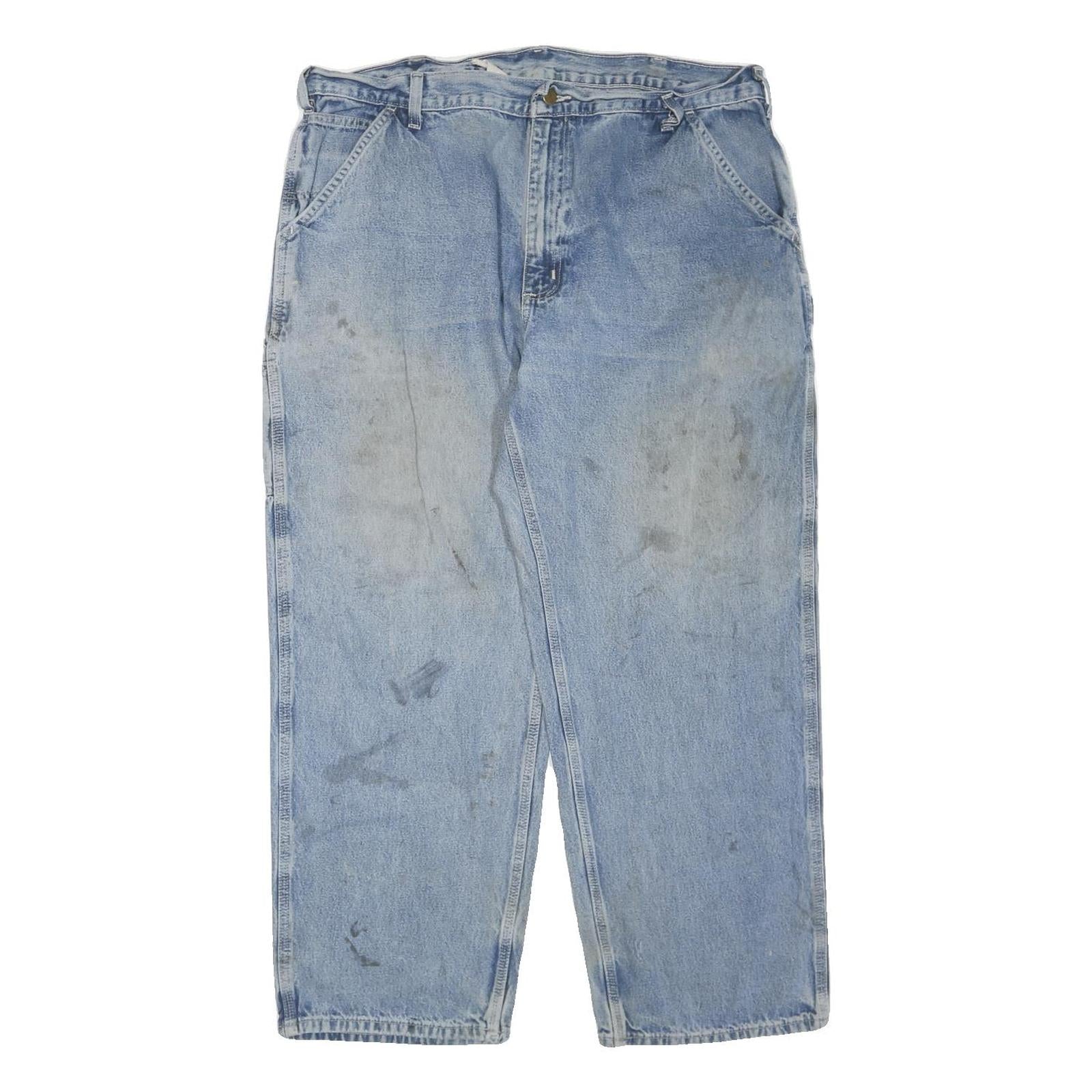 CARHARTT Mens Regular Fit Blue Denim Jeans W40 L30 Workwear Zip Closure Refurbished - N/A refurbished available on Cerqular