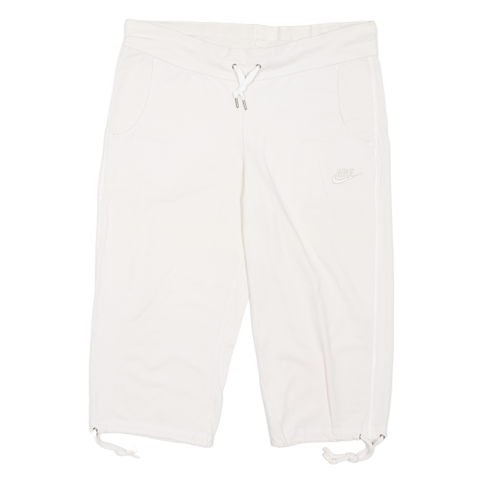 NIKE Womens Sports Shorts Cream Slim L W33 Refurbished - N/A refurbished available on Cerqular