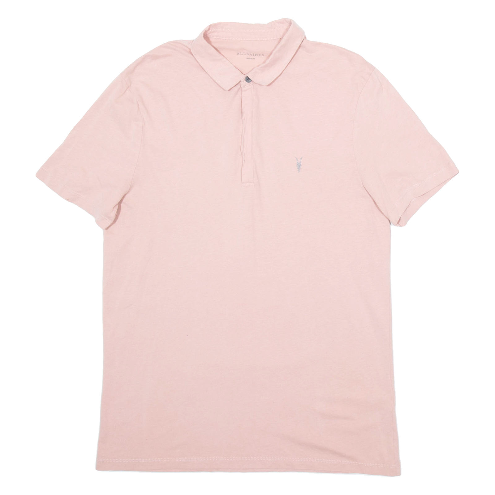 ALL SAINTS Mens Polo Shirt Pink M Refurbished - N/A refurbished available on Cerqular
