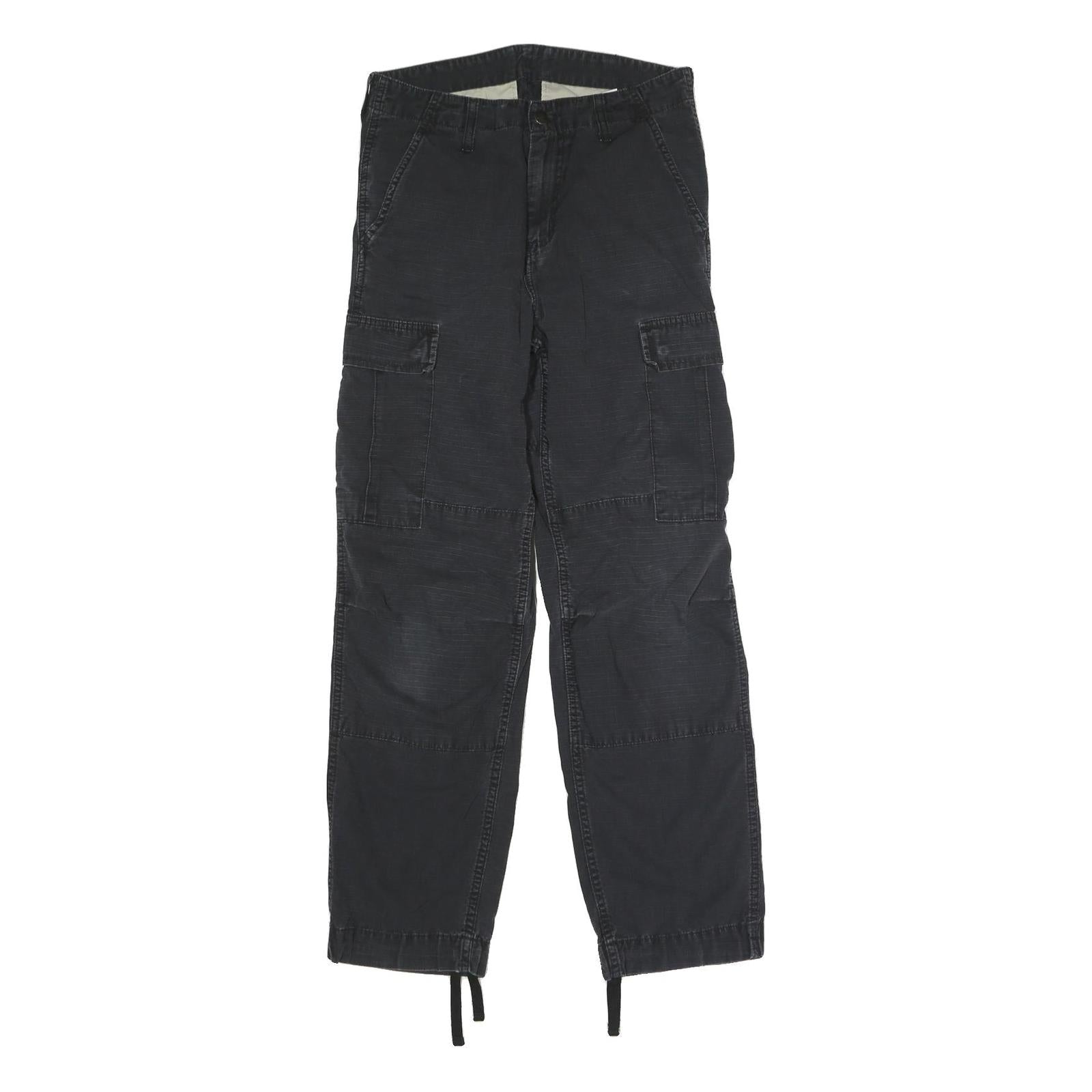 CARHARTT Mens Cotton Blend Black Regular Cargo Trousers W30 L29 Workwear Refurbished - N/A refurbished available on Cerqular