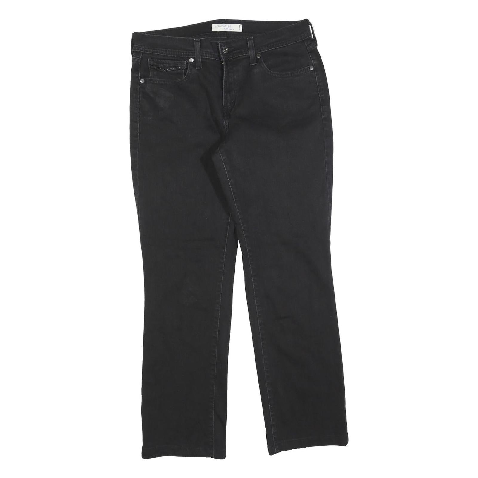 LEVI'S 505 Womens Jeans Black Regular Straight Denim W30 L28 Classic Fit Refurbished - N/A refurbished available on Cerqular