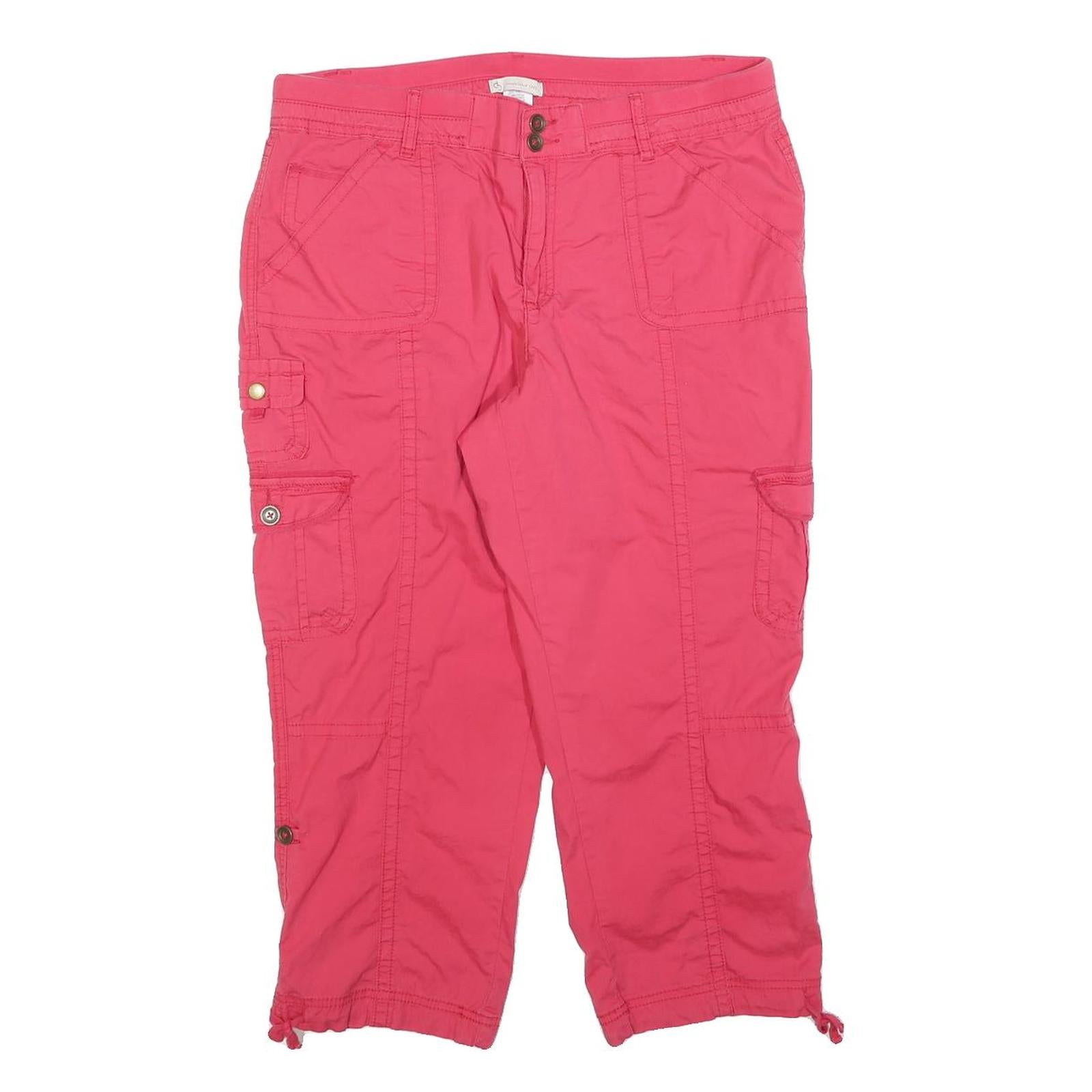 CB Womens Shorts Pink Cargo M W32 Casual Cotton Blend Pocket Design Refurbished - N/A refurbished available on Cerqular