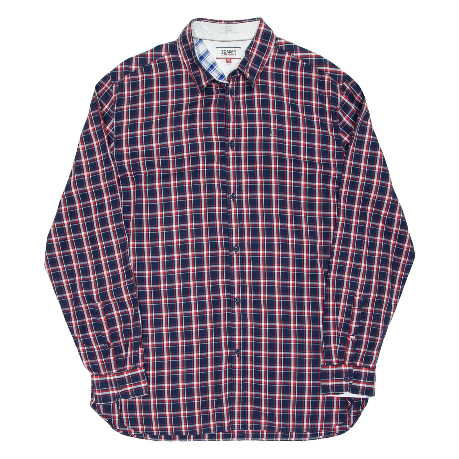 Buy TOMMY HILFIGER Slim Fit Mens Shirt Blue Check Long Sleeve XL Refurbished - $28.59 TOMMY HILFIGER Slim Fit Mens Shirt Blue Check Long Sleeve XL Refurbished - N/A refurbished available on Cerqular