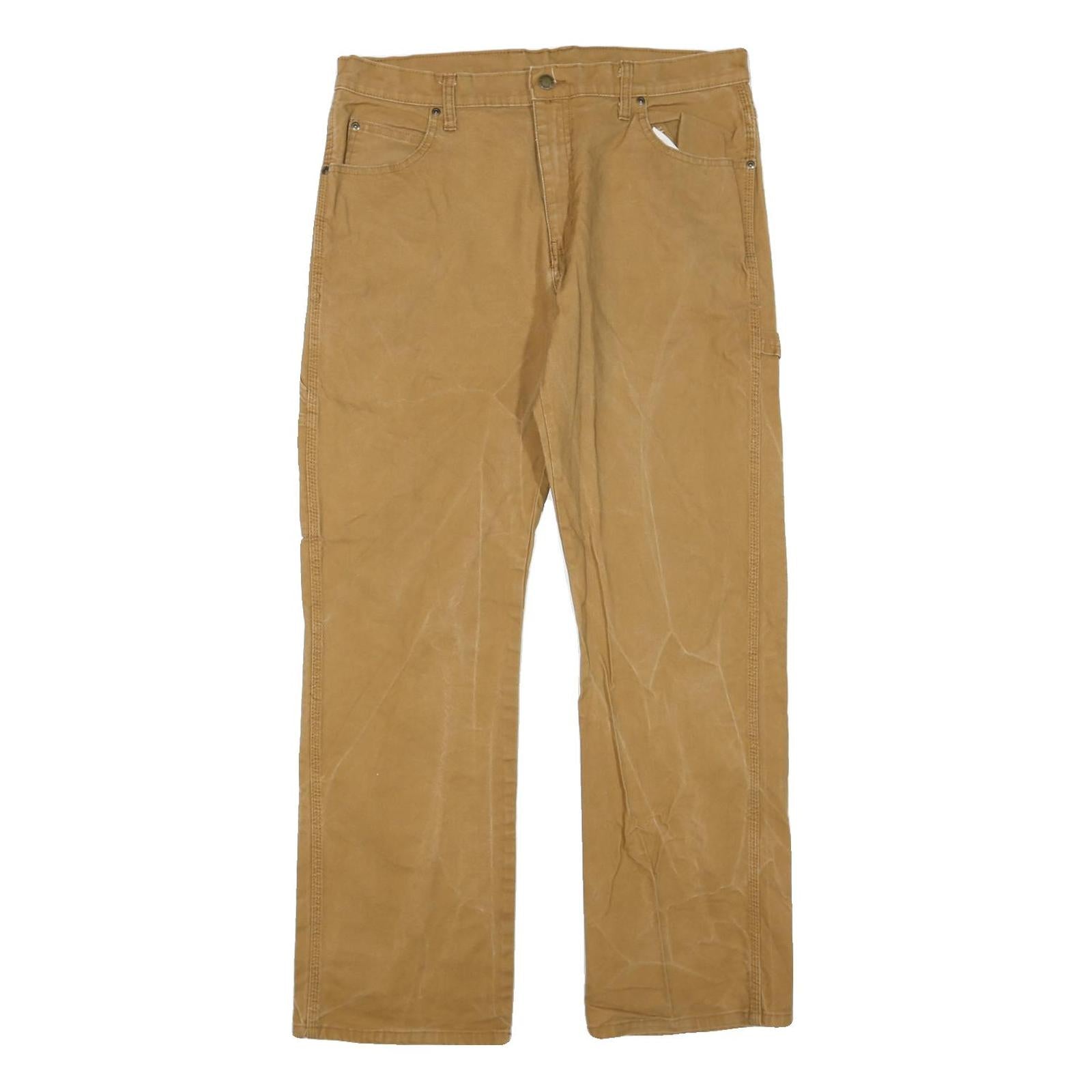 DICKIES Mens Regular Fit Jeans Beige Cotton Blend W36 L30 Workwear Pockets Zip Refurbished - N/A refurbished available on Cerqular
