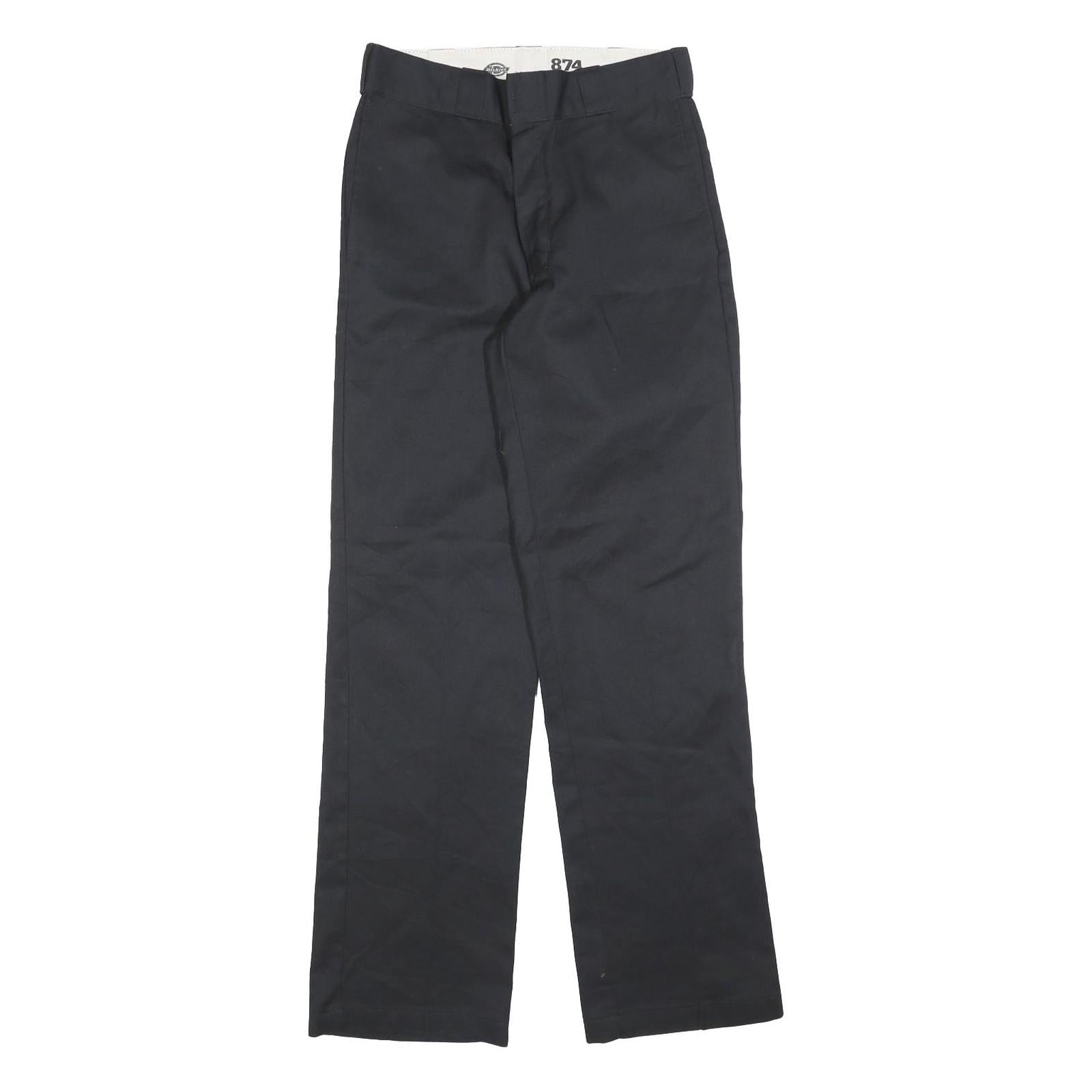 DICKIES Mens Cotton Blend Black Regular Straight Trousers W27 L32 Workwear Zip Refurbished - N/A refurbished available on Cerqular