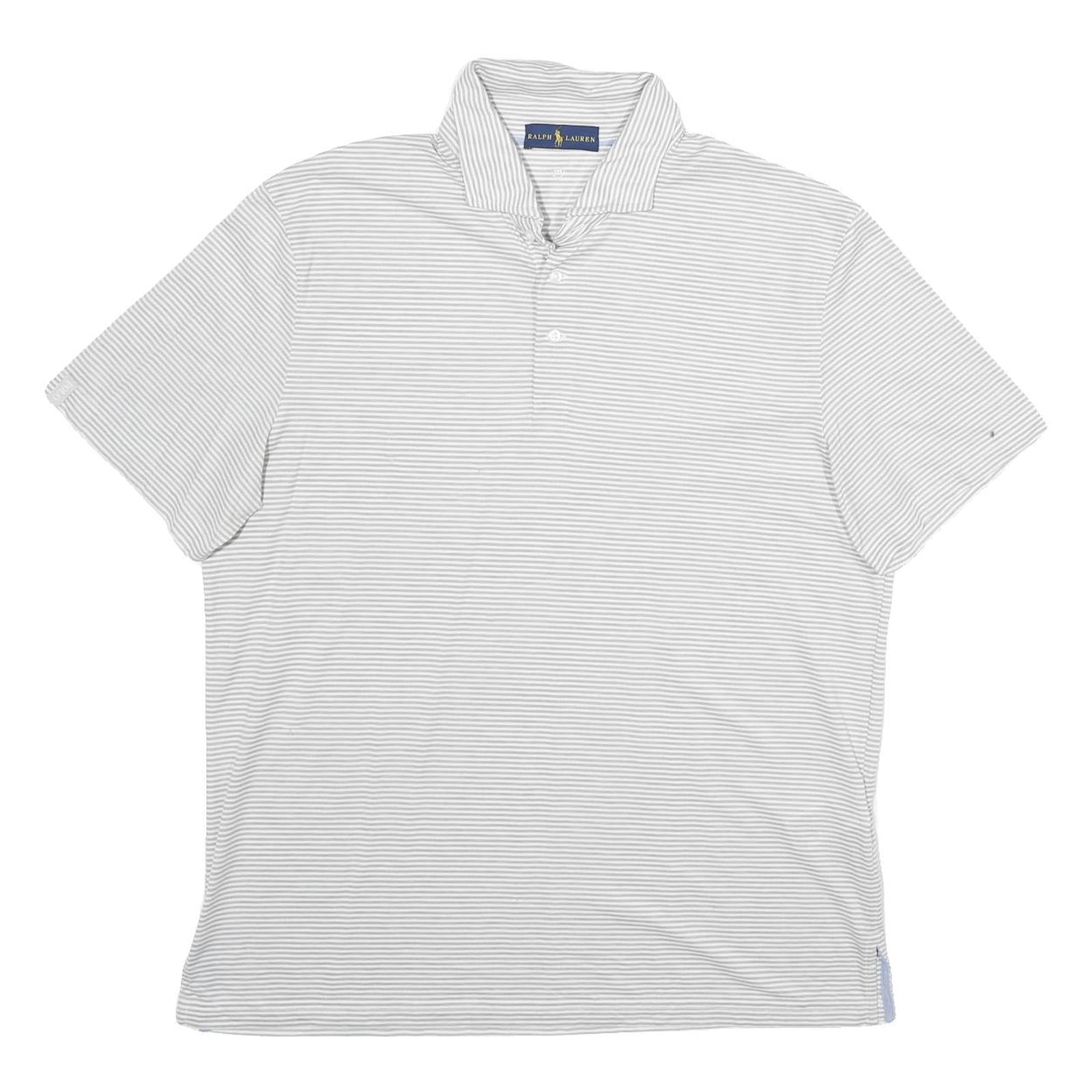 Buy POLO RALPH LAUREN Mens White & Grey Striped Short Sleeve Polo Shirt XL Cotton Refurbished - $40.29 POLO RALPH LAUREN Mens White & Grey Striped Short Sleeve Polo Shirt XL Cotton Refurbished - N/A refurbished available on Cerqular