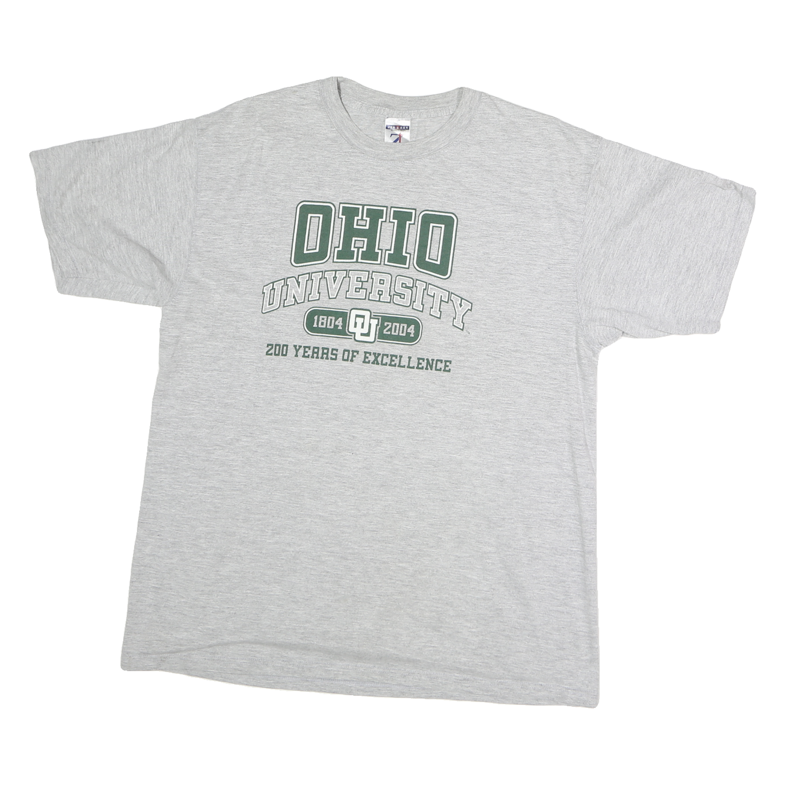 JERZEES Mens Grey Ohio University Graphic T-Shirt M Crew Neck Short Sleeve Refurbished - N/A refurbished available on Cerqular