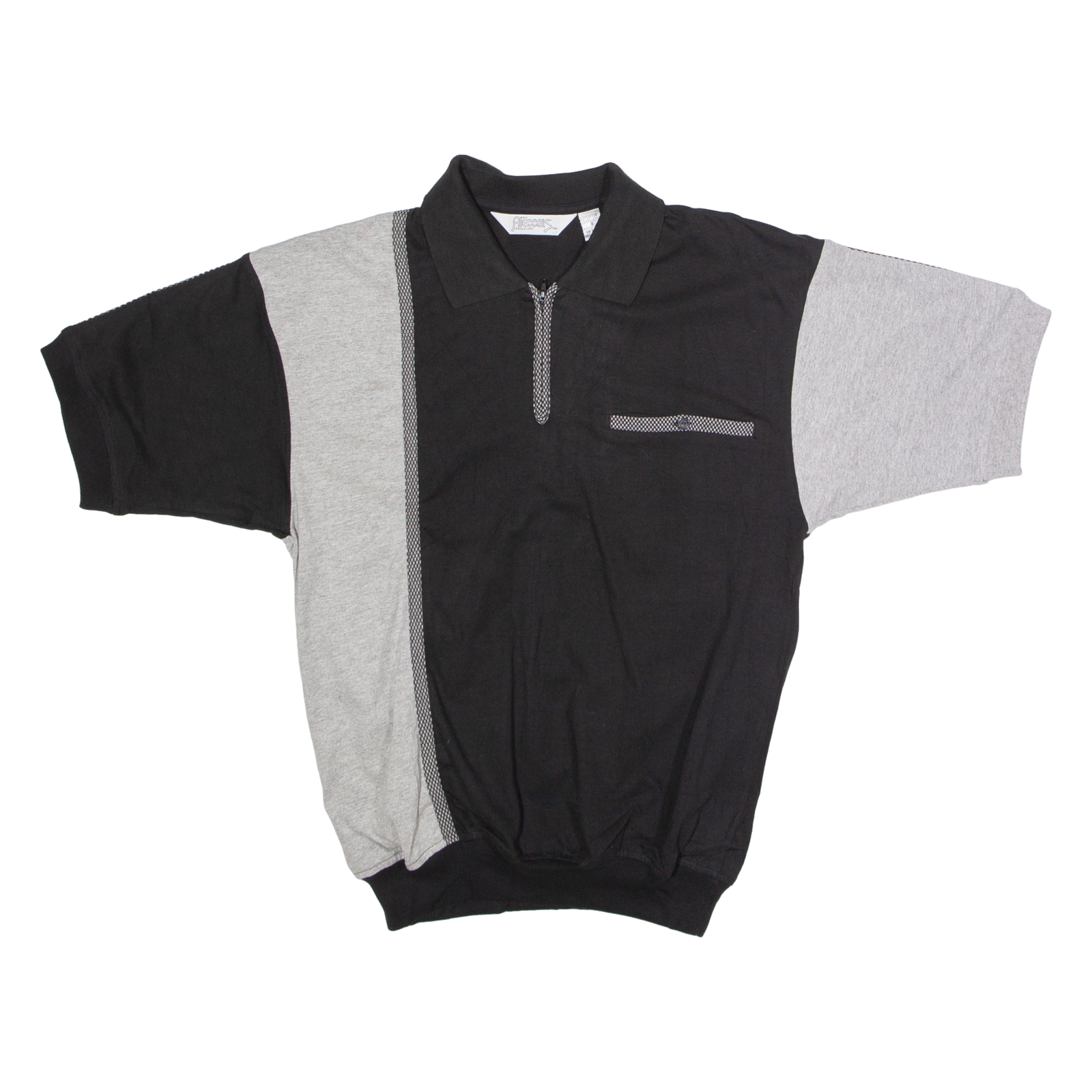 ALEXXIS Mens Polo Shirt Black 90s Colourblock S Refurbished - N/A refurbished available on Cerqular