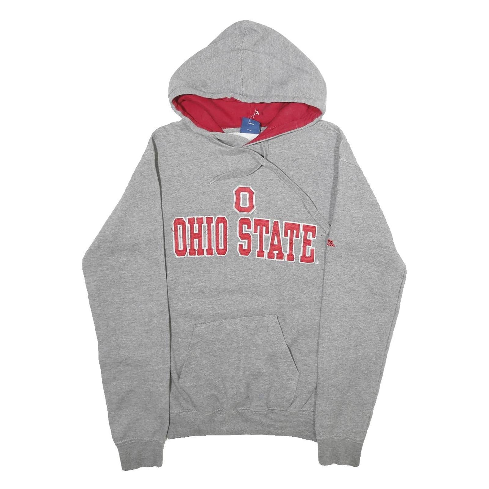 OLD VARSITY BRAND Mens Grey & Red Ohio State Pullover Hoodie XS Cotton Blend Refurbished - N/A refurbished available on Cerqular