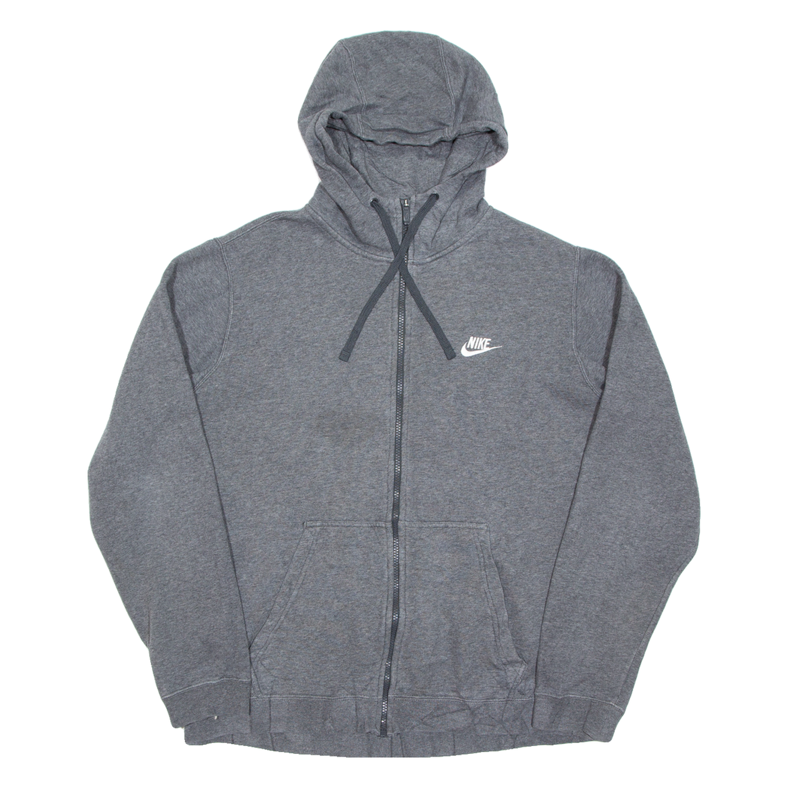 NIKE Mens Grey Hoodie Full Zip L Refurbished - N/A refurbished available on Cerqular