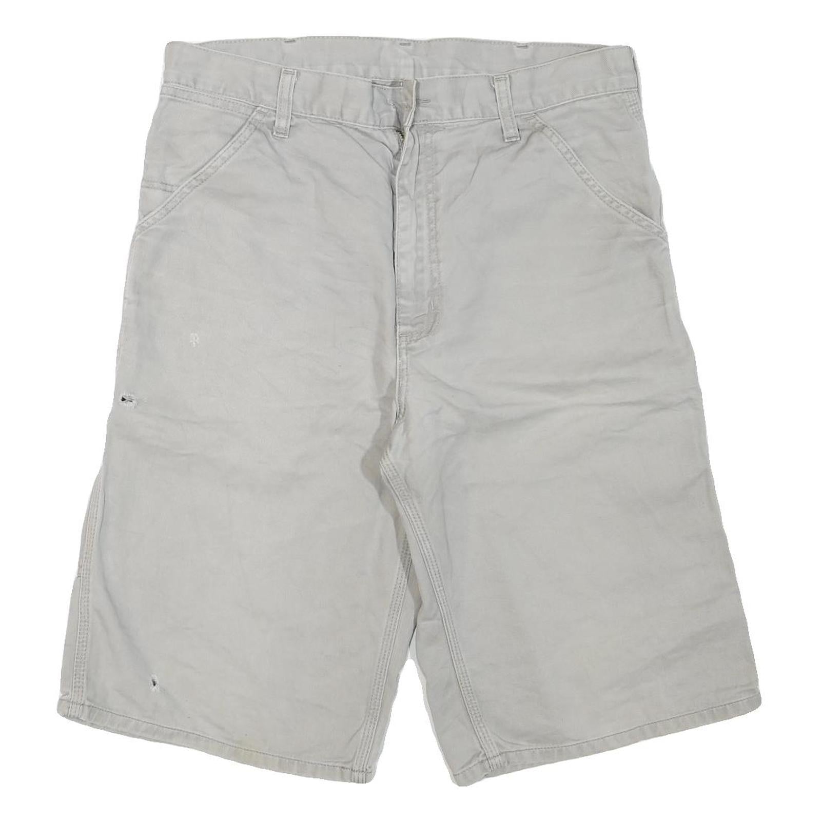 CARHARTT Mens Shorts Beige Casual Plain M W34 Cotton Blend Workwear Refurbished - N/A refurbished available on Cerqular