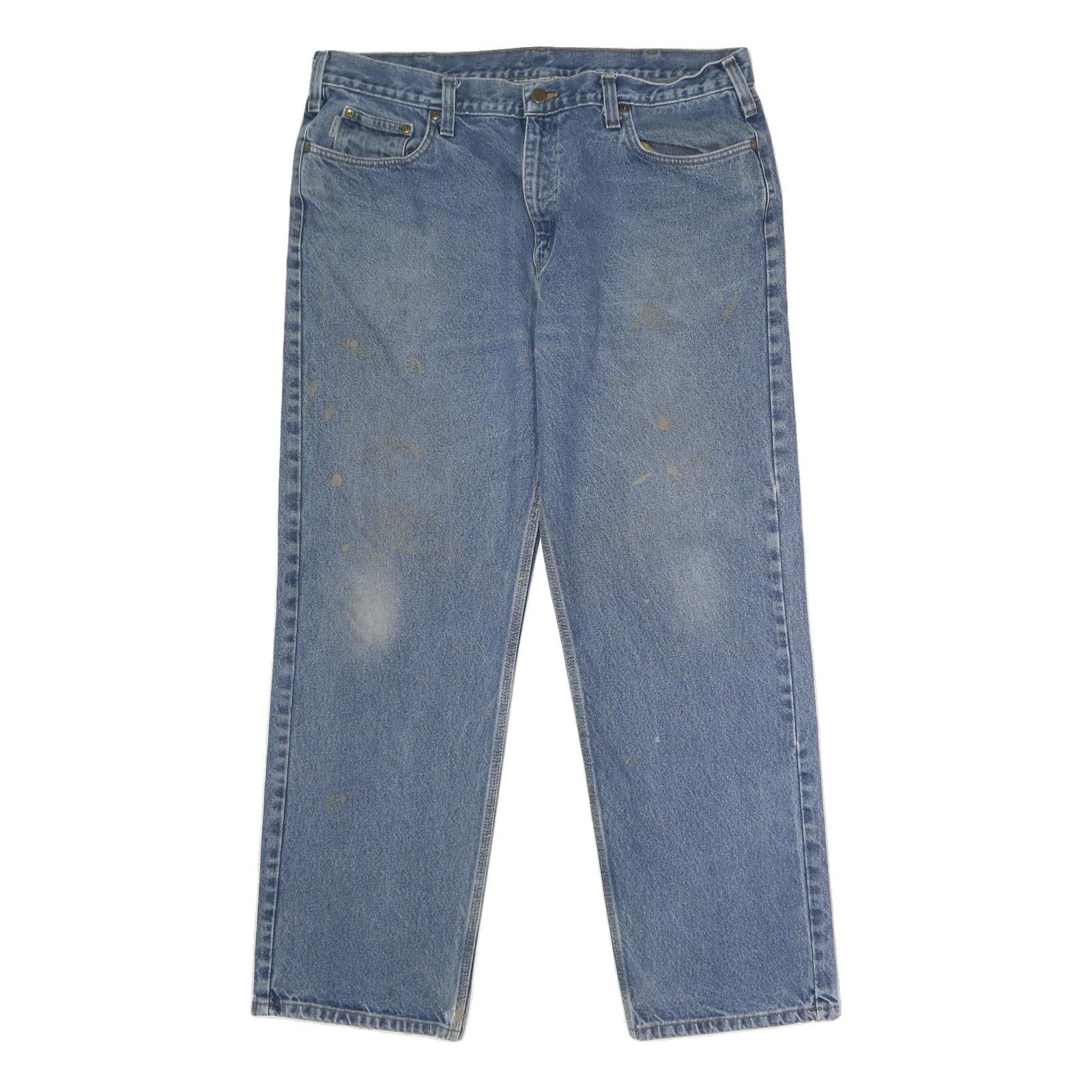 CARHARTT Mens Classic Blue Denim Jeans W40 L30 Zip Closure Relaxed Fit Refurbished - N/A refurbished available on Cerqular