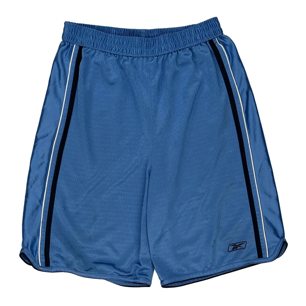 Age 14 Reebok Sport Shorts - Large Blue Polyester Refurbished - Thrifted (note: this is a term often used to describe second- refurbished available on Cerqular