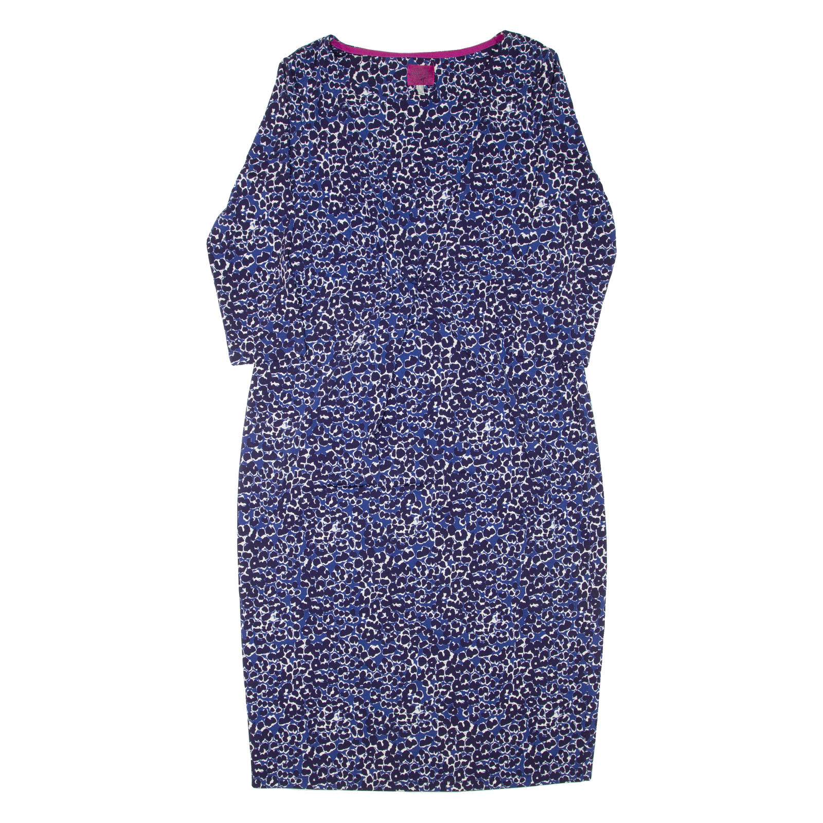 JOULES Womens Day Dress Blue Viscose Animal Print Long Sleeve Knee Length UK 14 Refurbished - N/A refurbished available on Cerqular