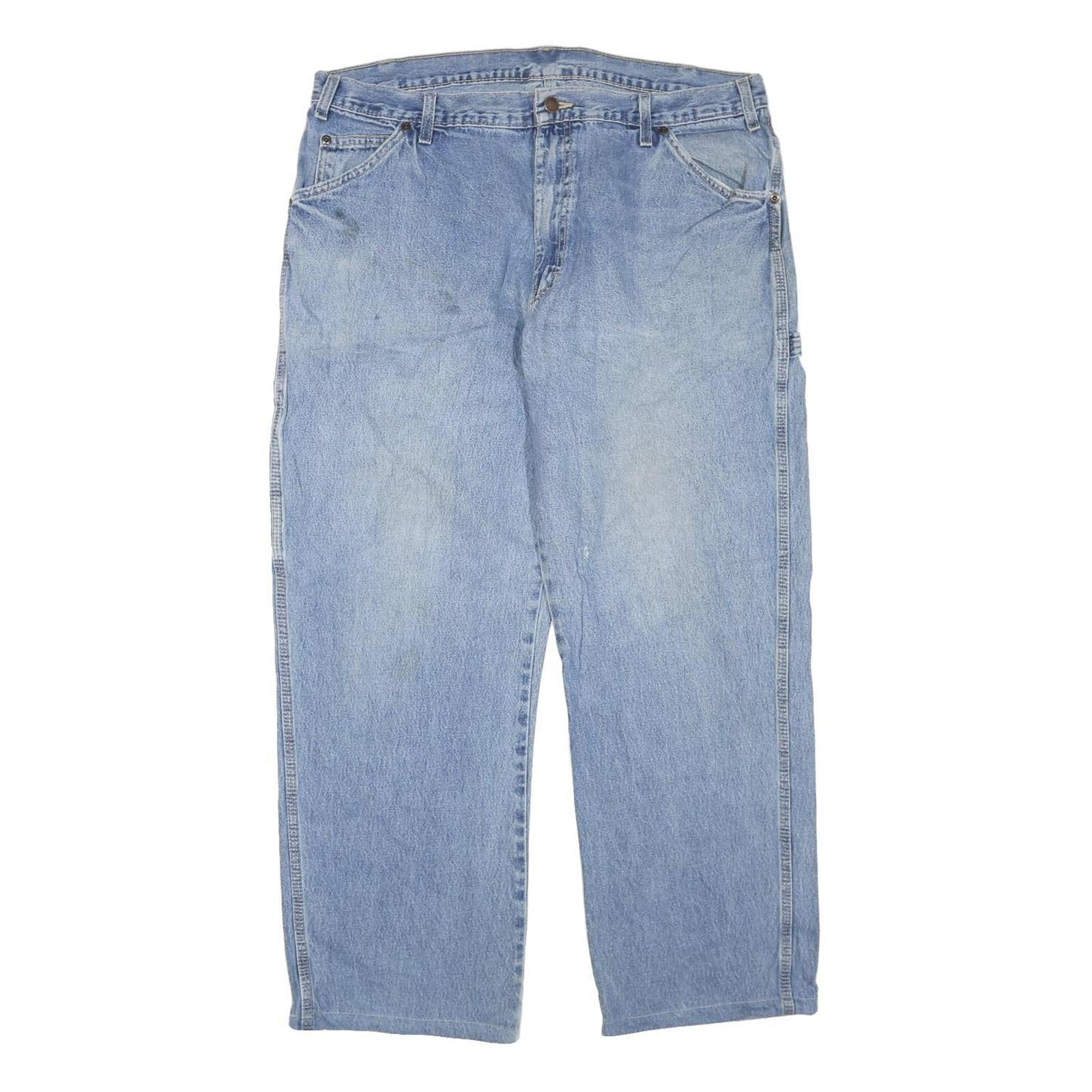 DICKIES Mens Jeans Blue Regular Straight Denim Medium W40 L28 Workwear Refurbished - N/A refurbished available on Cerqular