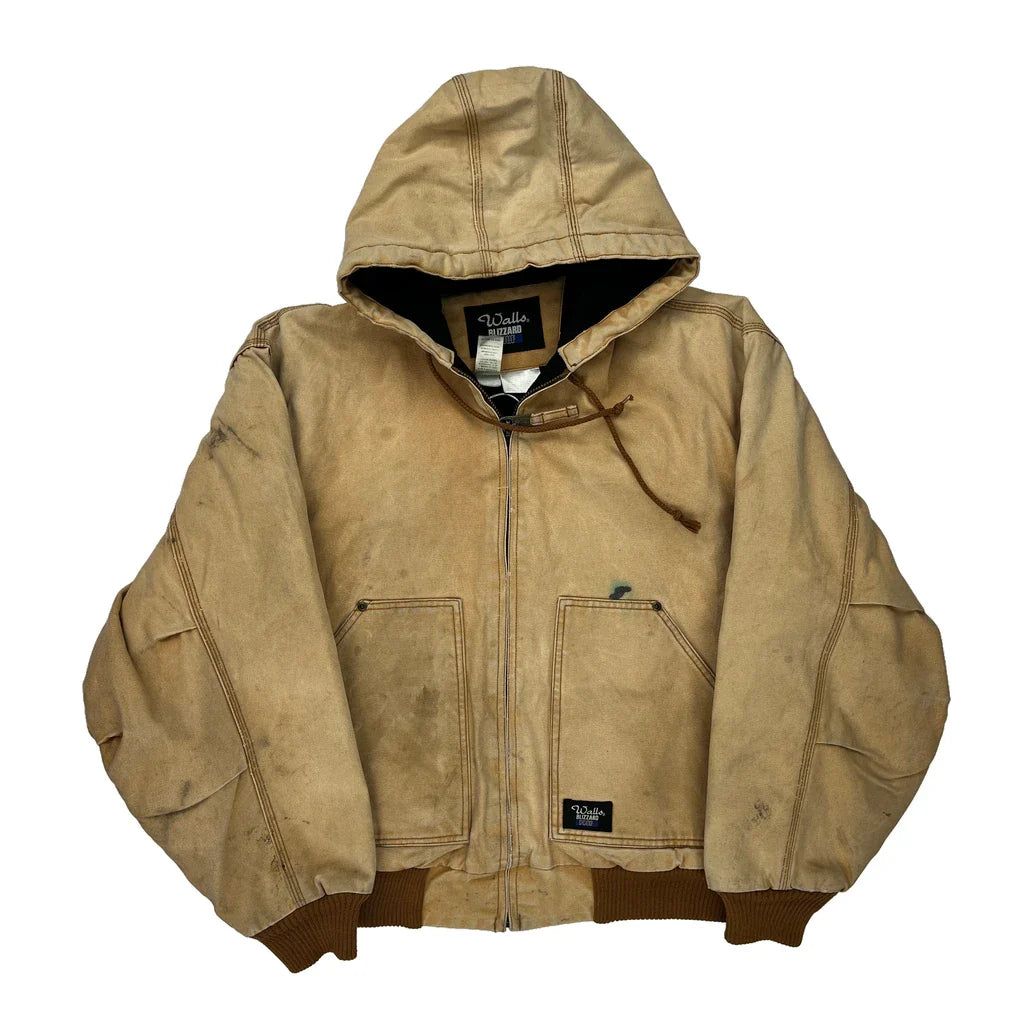 Blizzard Pruf Walls Jacket - Large Beige Cotton Refurbished - Thrifted (note: this is a term often used to describe second- refurbished available on Cerqular