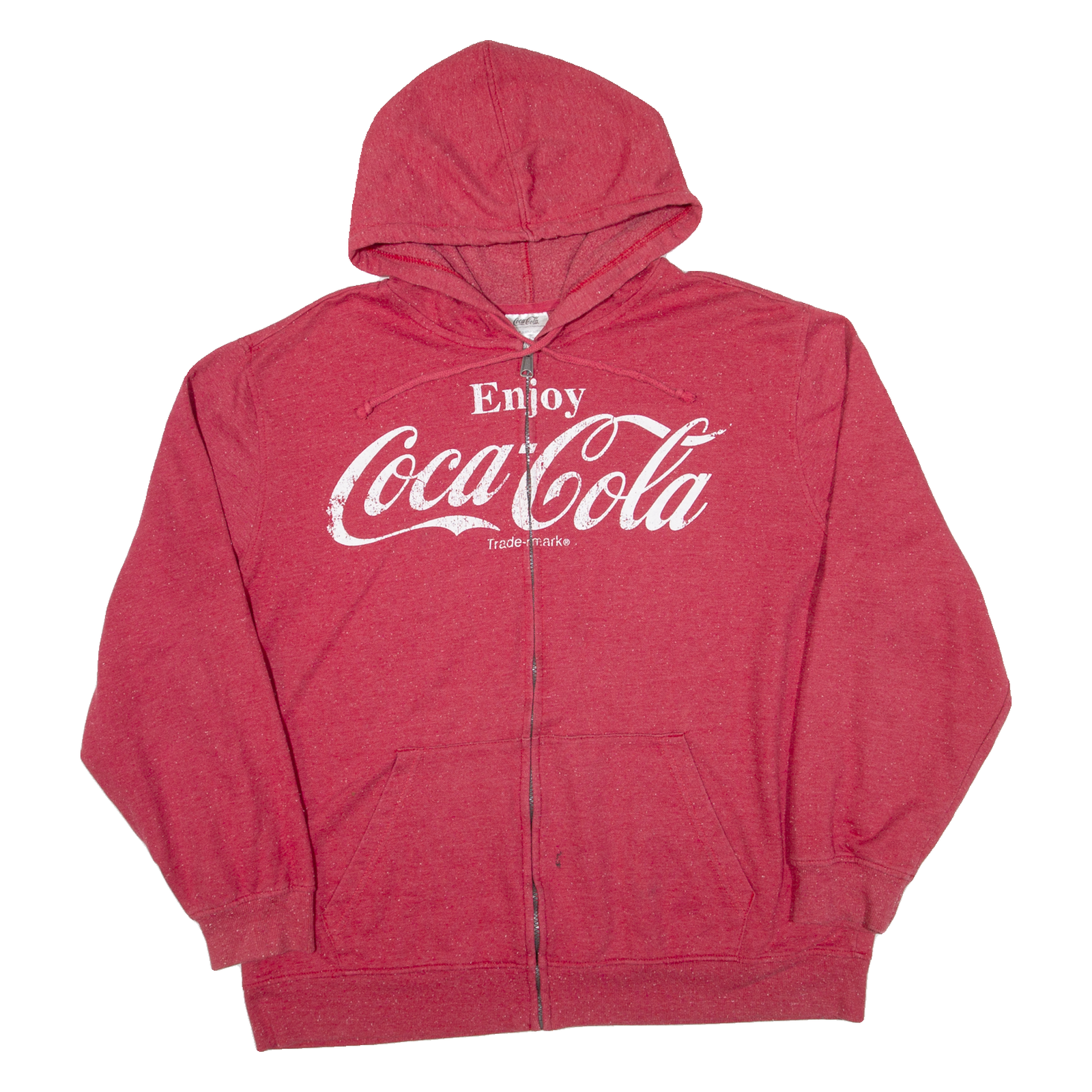 COCA COLA Mens Red Hoodie Full Zip 2XL Refurbished - N/A refurbished available on Cerqular