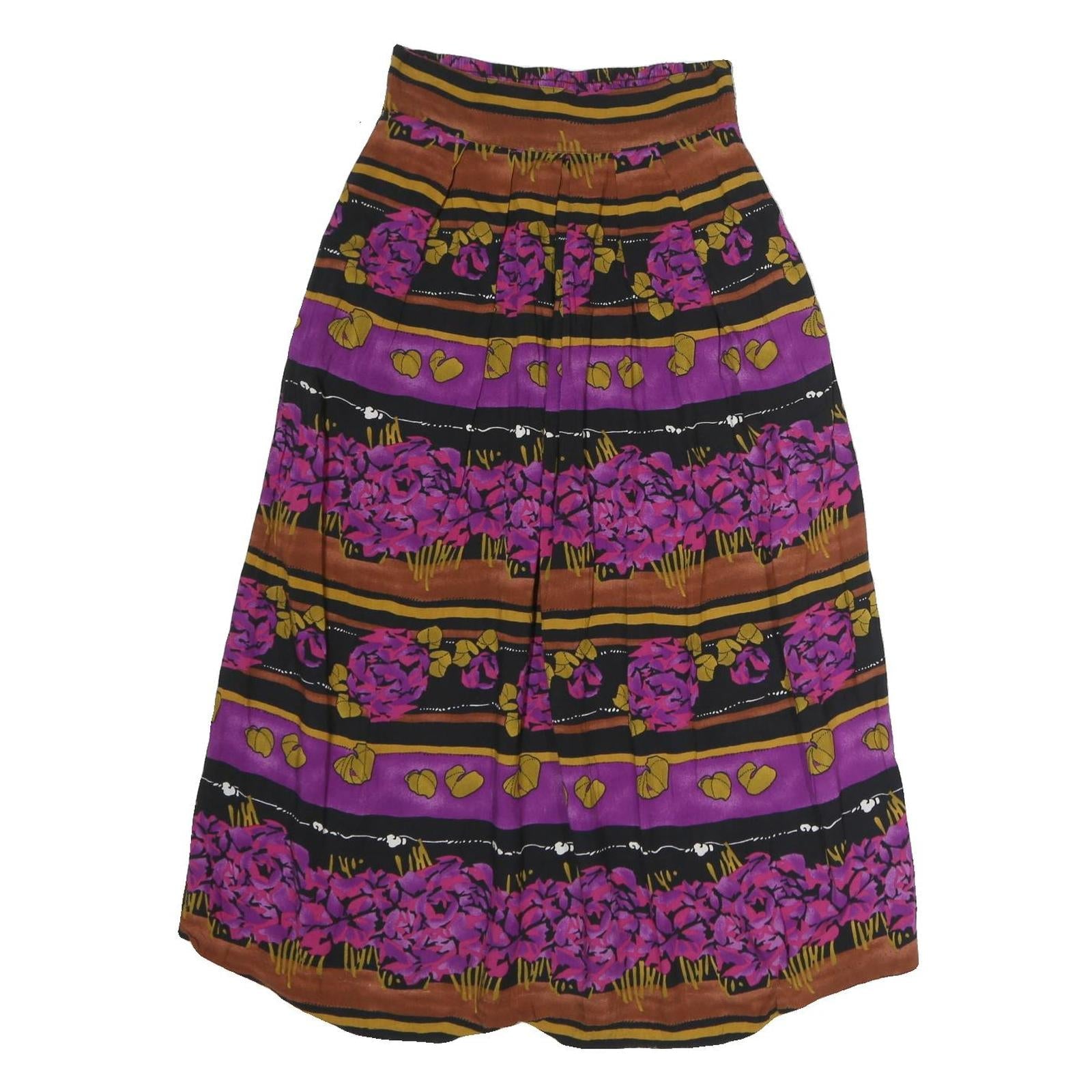 Buy ESSAY Womens Purple Brown Floral Print Cotton Blend Midi Skirt M Stylish Refurbished - $19.49 ESSAY Womens Purple Brown Floral Print Cotton Blend Midi Skirt M Stylish Refurbished - N/A refurbished available on Cerqular