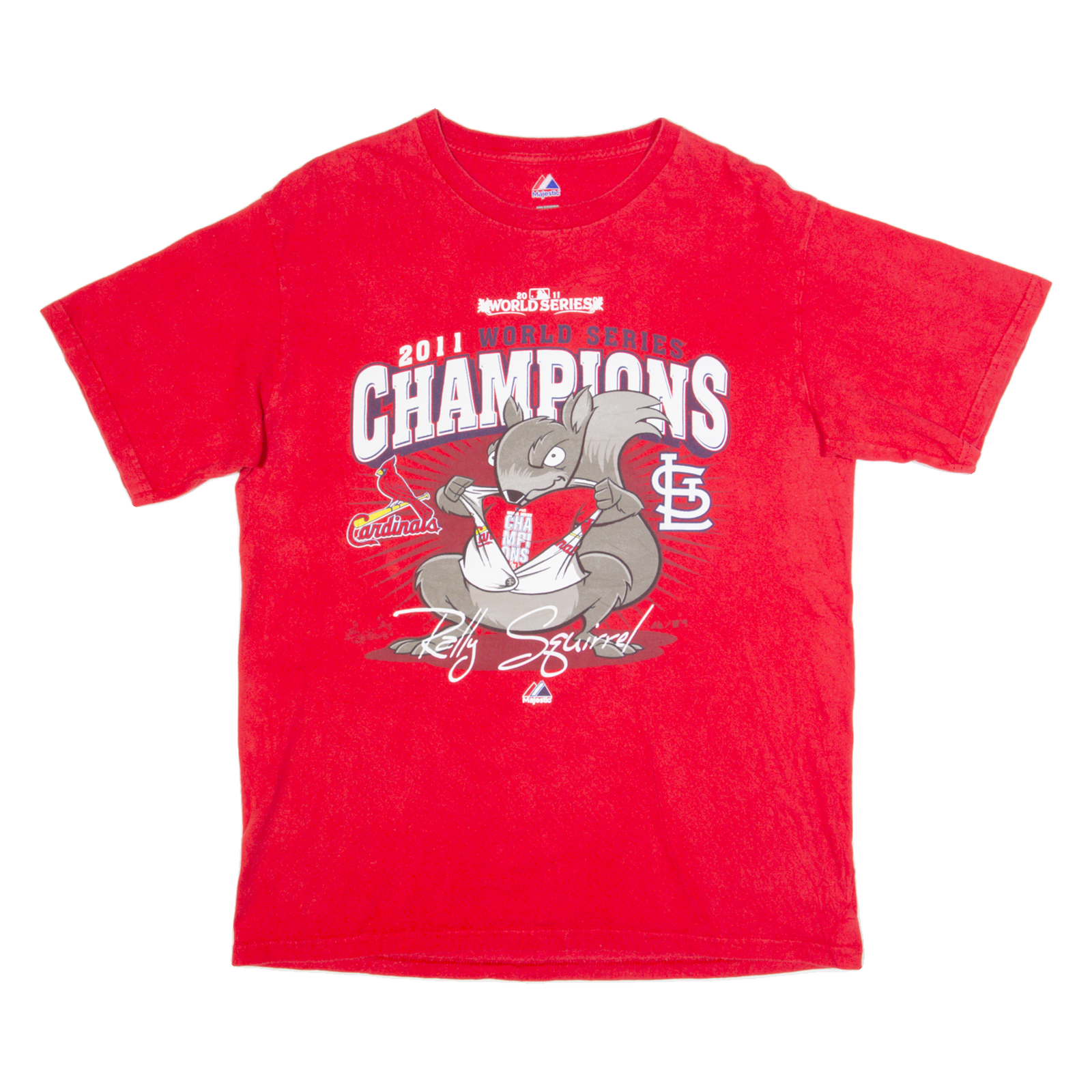 MAJESTIC 2011 World Series Champions Mens T-Shirt Red USA M Refurbished - N/A refurbished available on Cerqular