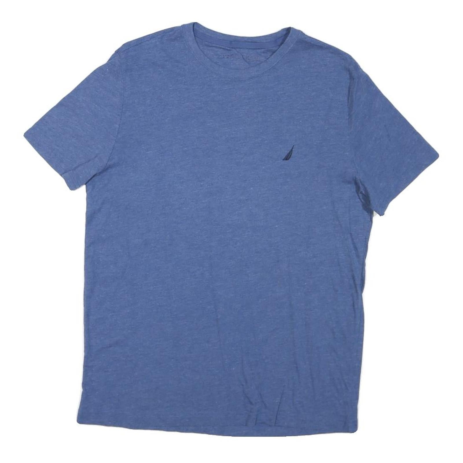 NAUTICA Mens Blue S T-Shirt Short Sleeve Crew Neck Cotton Blend Classic Fit Refurbished - N/A refurbished available on Cerqular