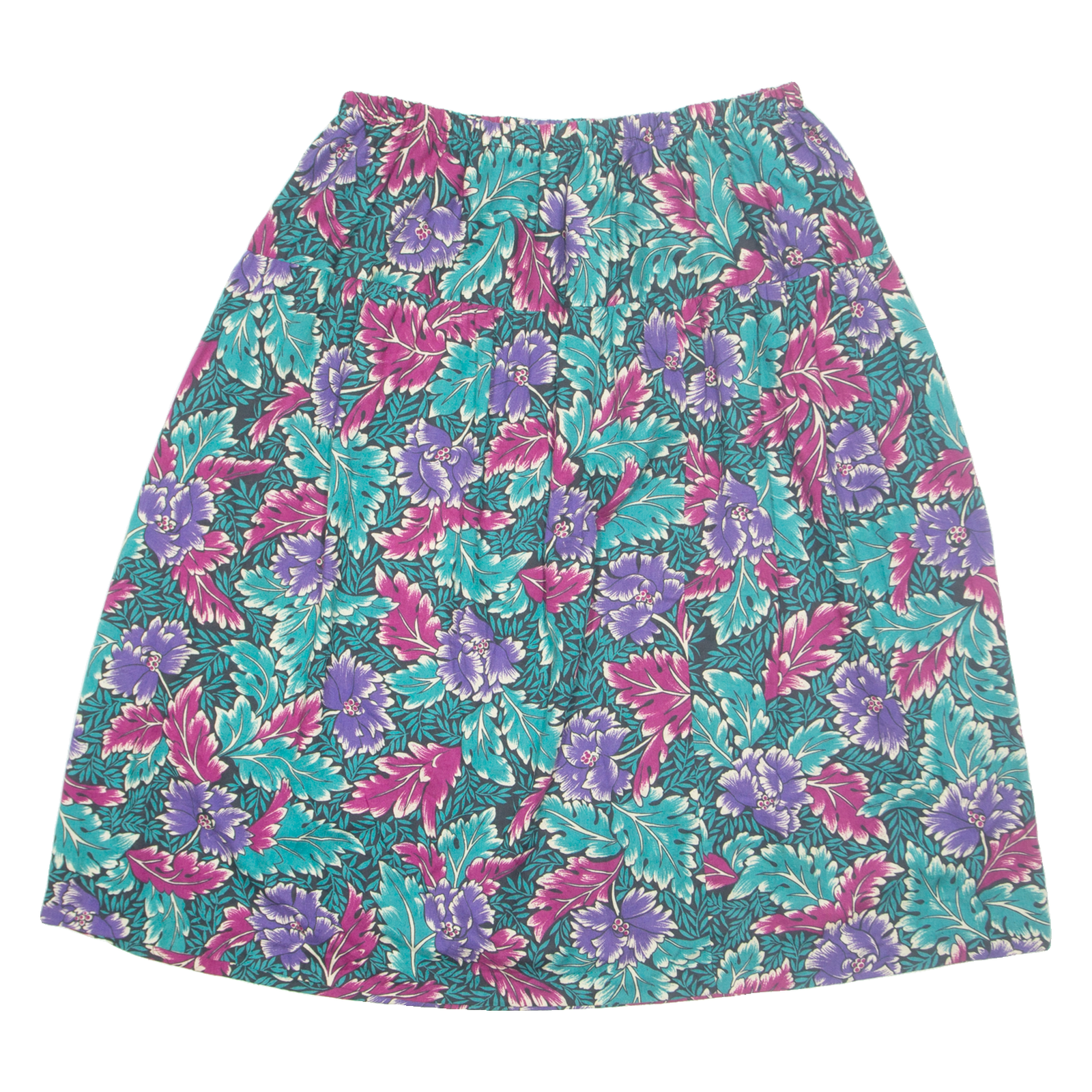 SOUTHERN LIGHTS Womens A-Line Skirt Green Midi 90s Floral L Refurbished - N/A refurbished available on Cerqular