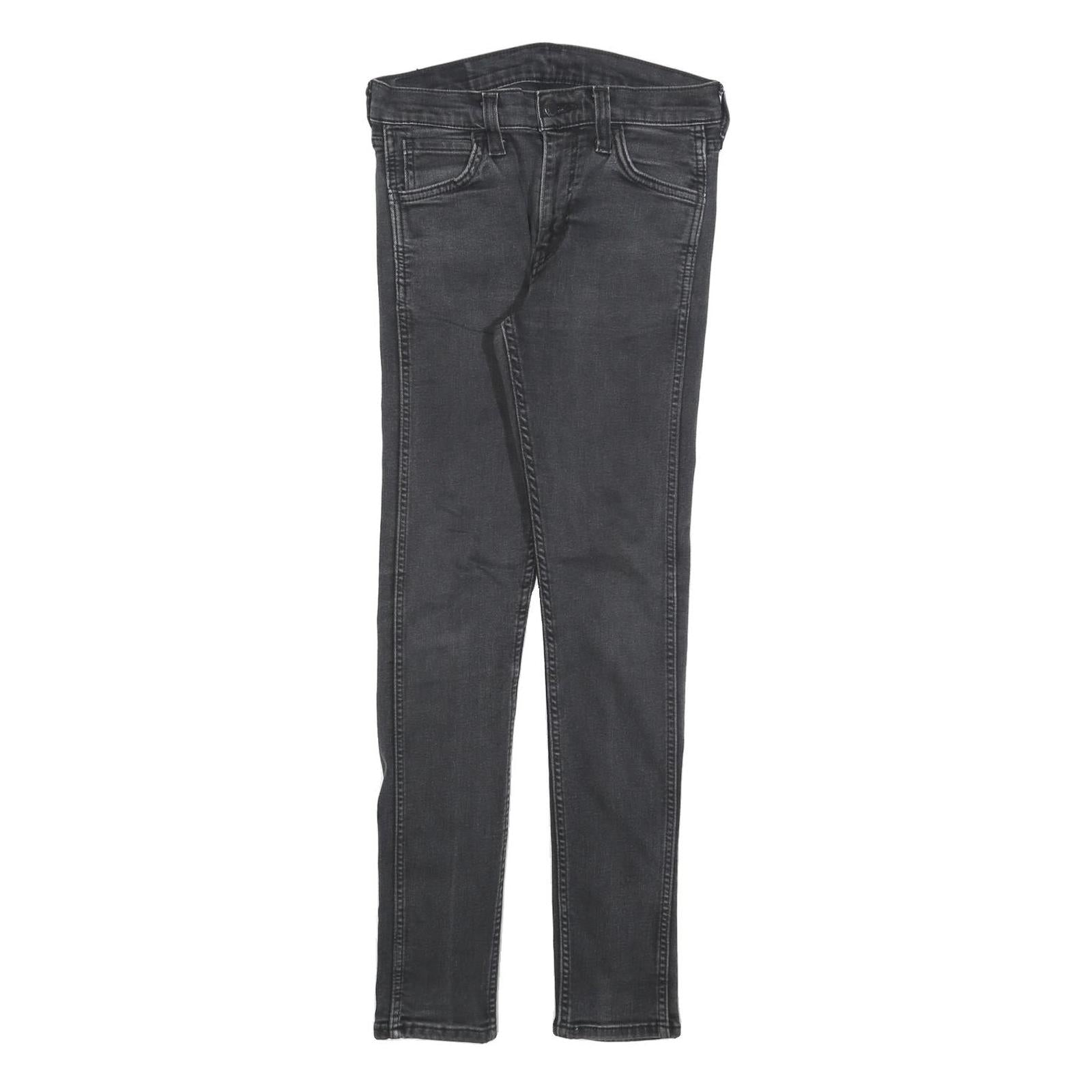 LEVI'S 519 Mens Jeans Black Slim Skinny Denim Medium W30 L29 Classic Zip Refurbished - N/A refurbished available on Cerqular