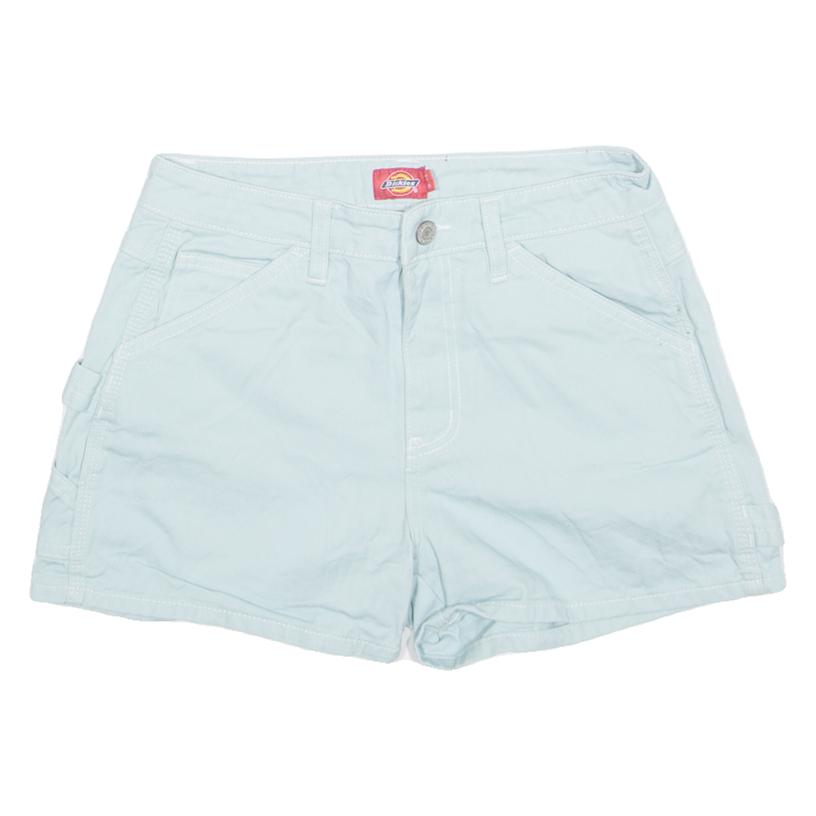 DICKIES Carpenter Denim Womens Workwear Shorts Blue XS W27 Refurbished - N/A refurbished available on Cerqular