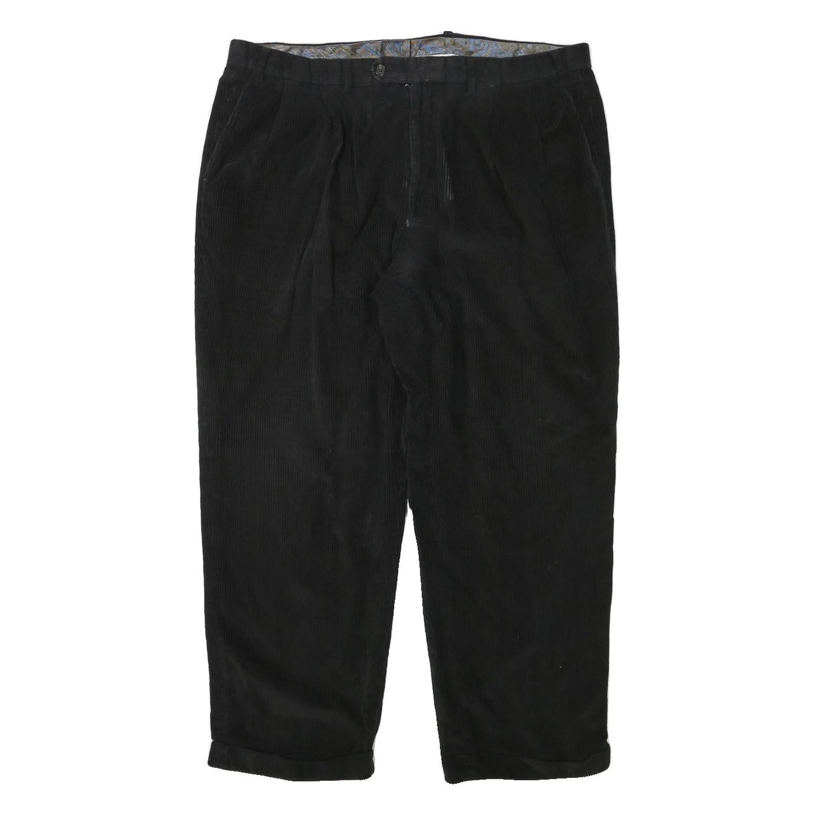 LAUREN RALPH LAUREN Mens Black Relaxed Straight Trousers W38 L28 Cotton Blend Refurbished - N/A refurbished available on Cerqular