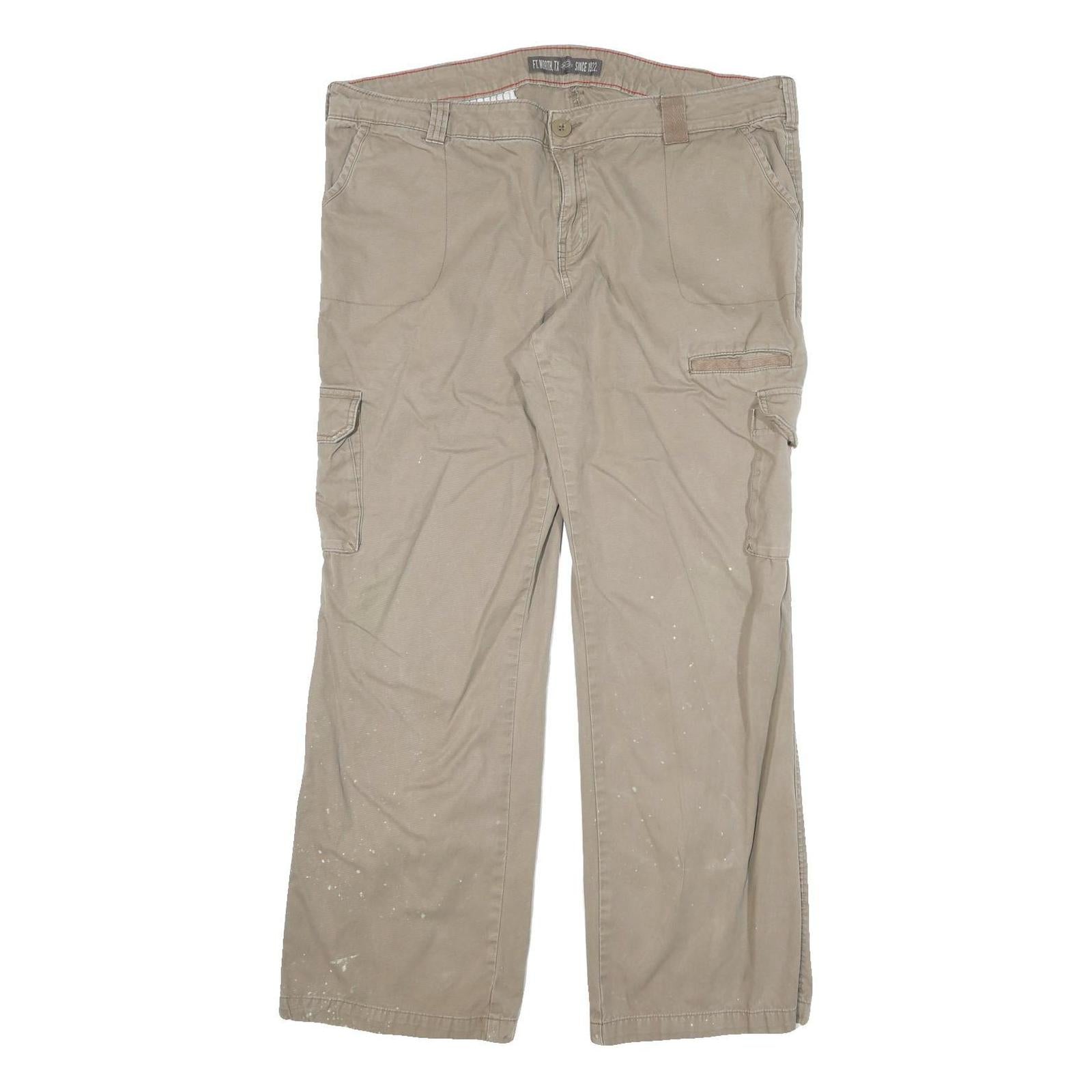 DICKIES Mens Cotton Blend Beige Regular Fit Straight Leg Trousers W38 L30 Casual Refurbished - N/A refurbished available on Cerqular