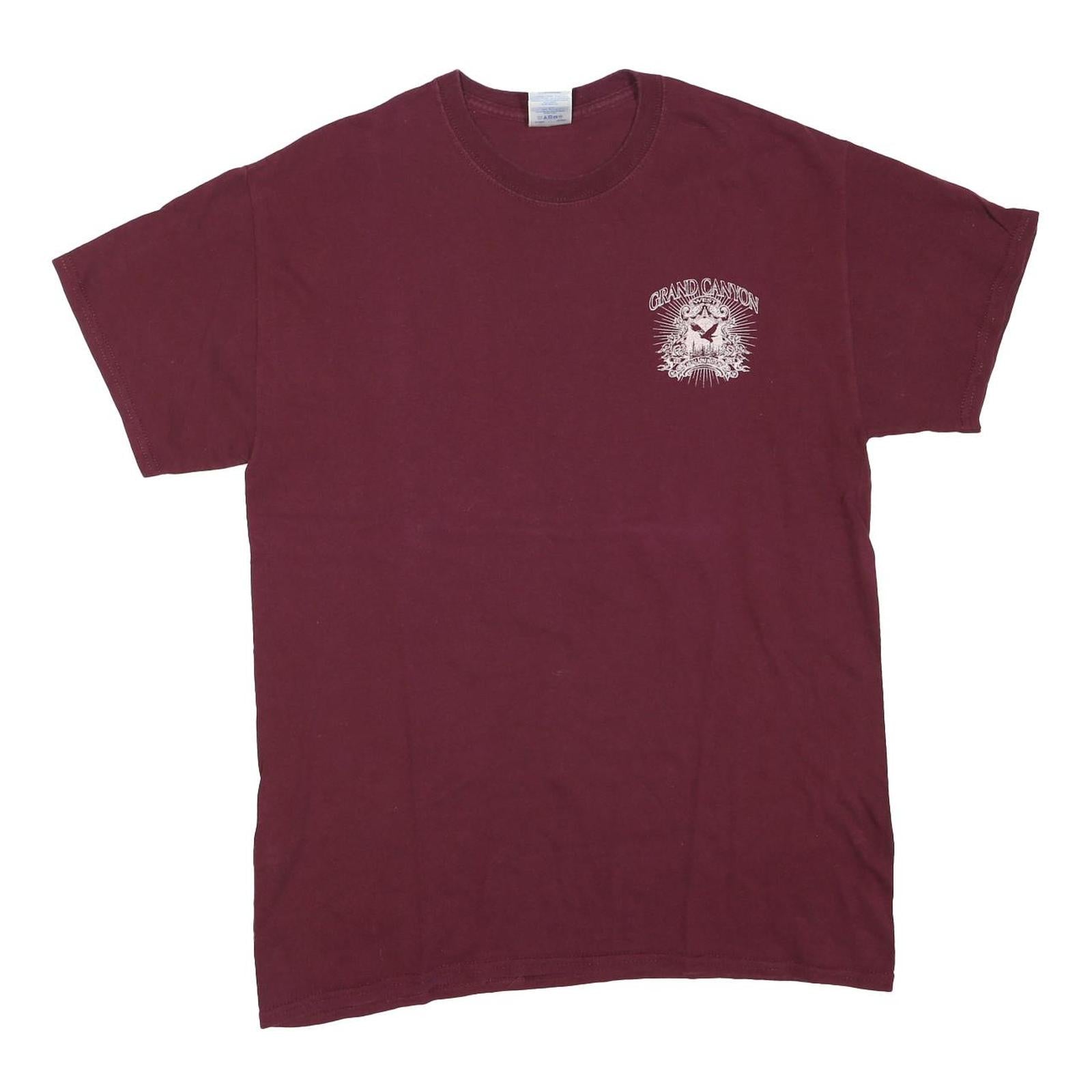 GILDAN Mens Maroon Grand Canyon Graphic T-Shirt M Short Sleeve Crew Neck Cotton Refurbished - N/A refurbished available on Cerqular