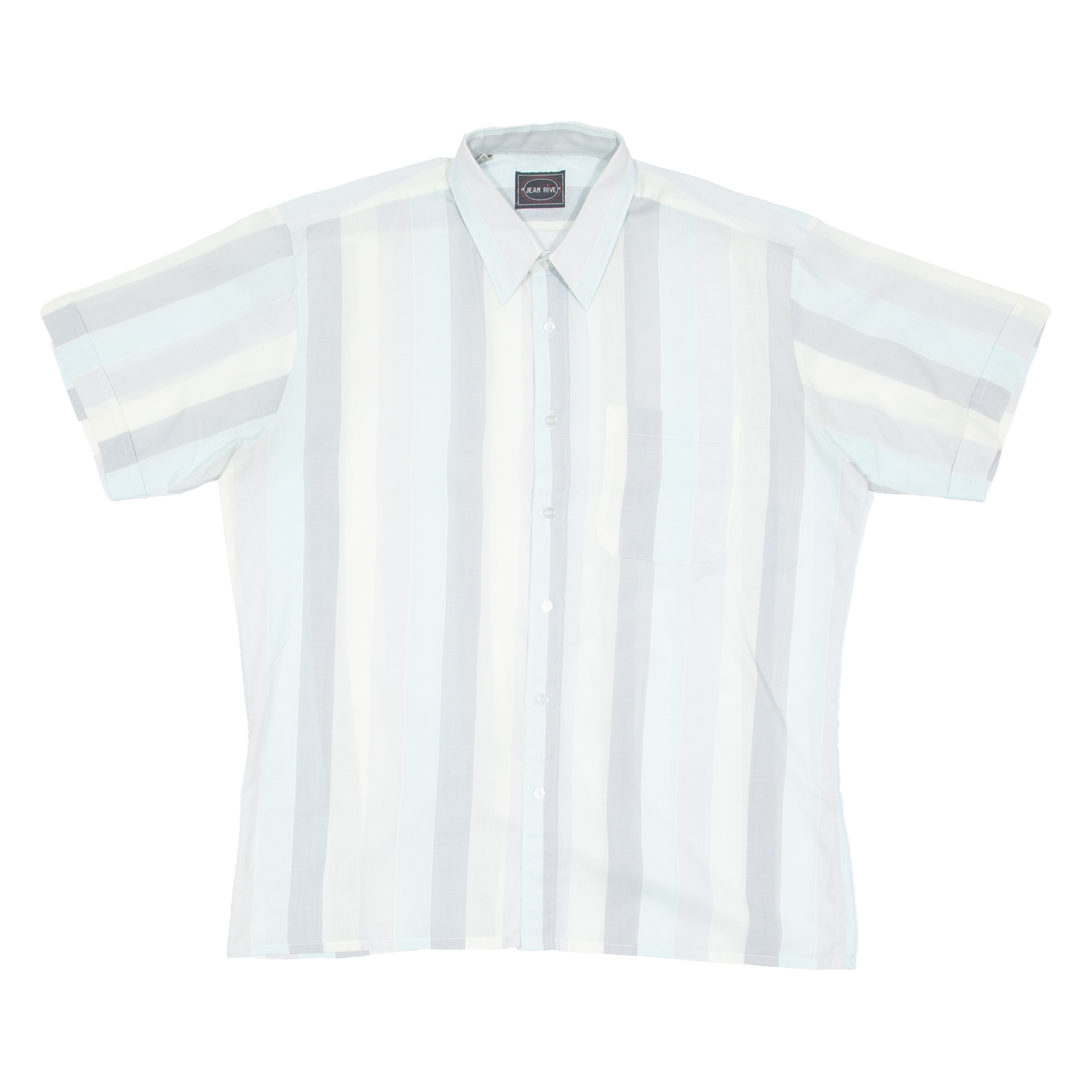 JEAN RIVE Mens Shirt Blue 90s Striped M Refurbished - N/A refurbished available on Cerqular