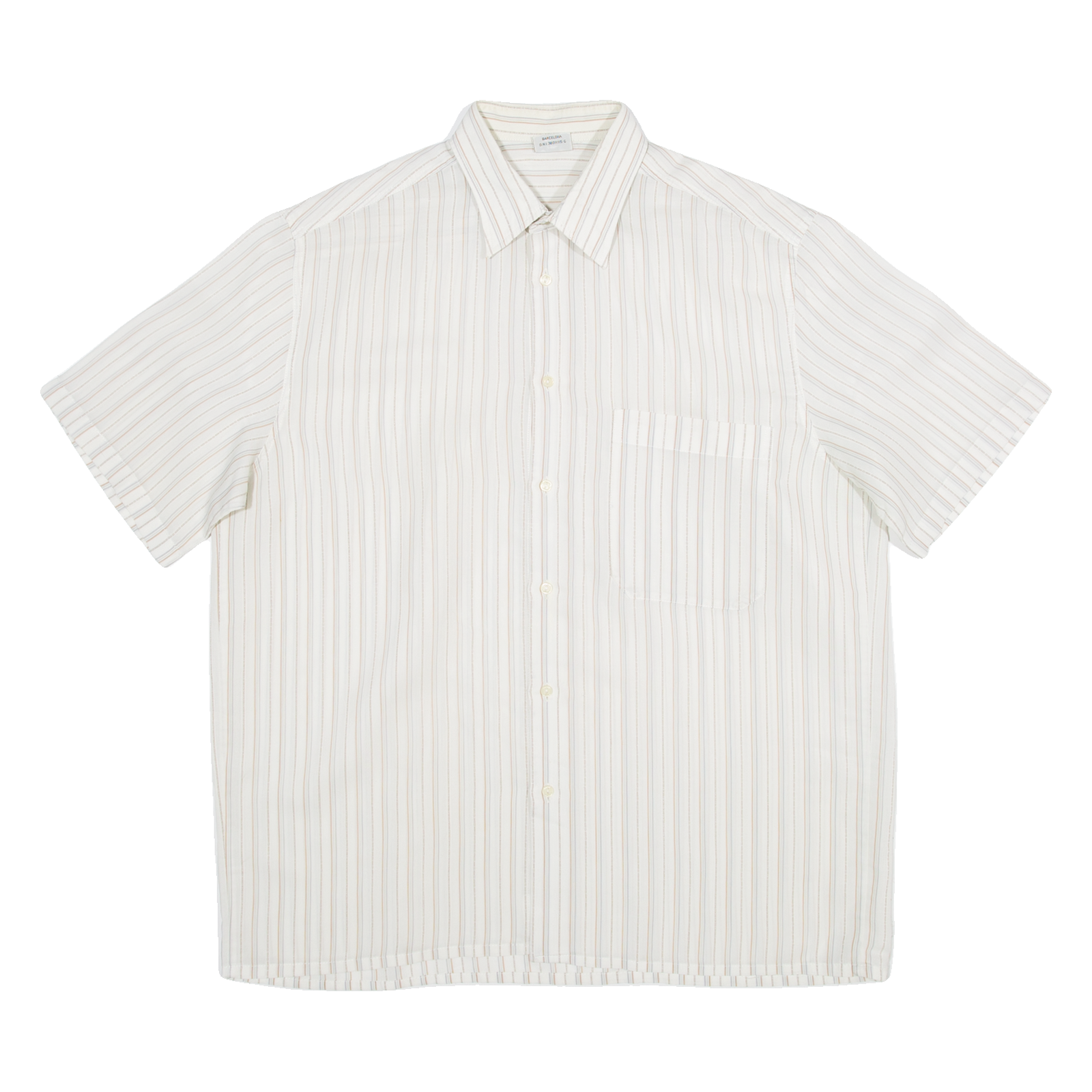 Mens Shirt Beige Striped 2XL Refurbished - N/A refurbished available on Cerqular