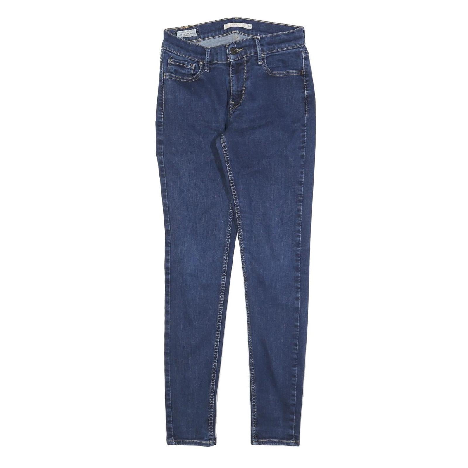 LEVI'S 710 Womens Jeans Blue Slim Skinny Denim Medium Wash W25 L28 Stretch Refurbished - N/A refurbished available on Cerqular