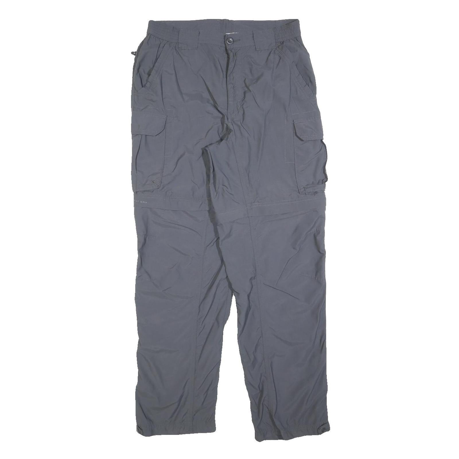 COLUMBIA Mens Polyester Blend Grey Relaxed Cargo Trousers W30 L30 Outdoor Zip Refurbished - N/A refurbished available on Cerqular