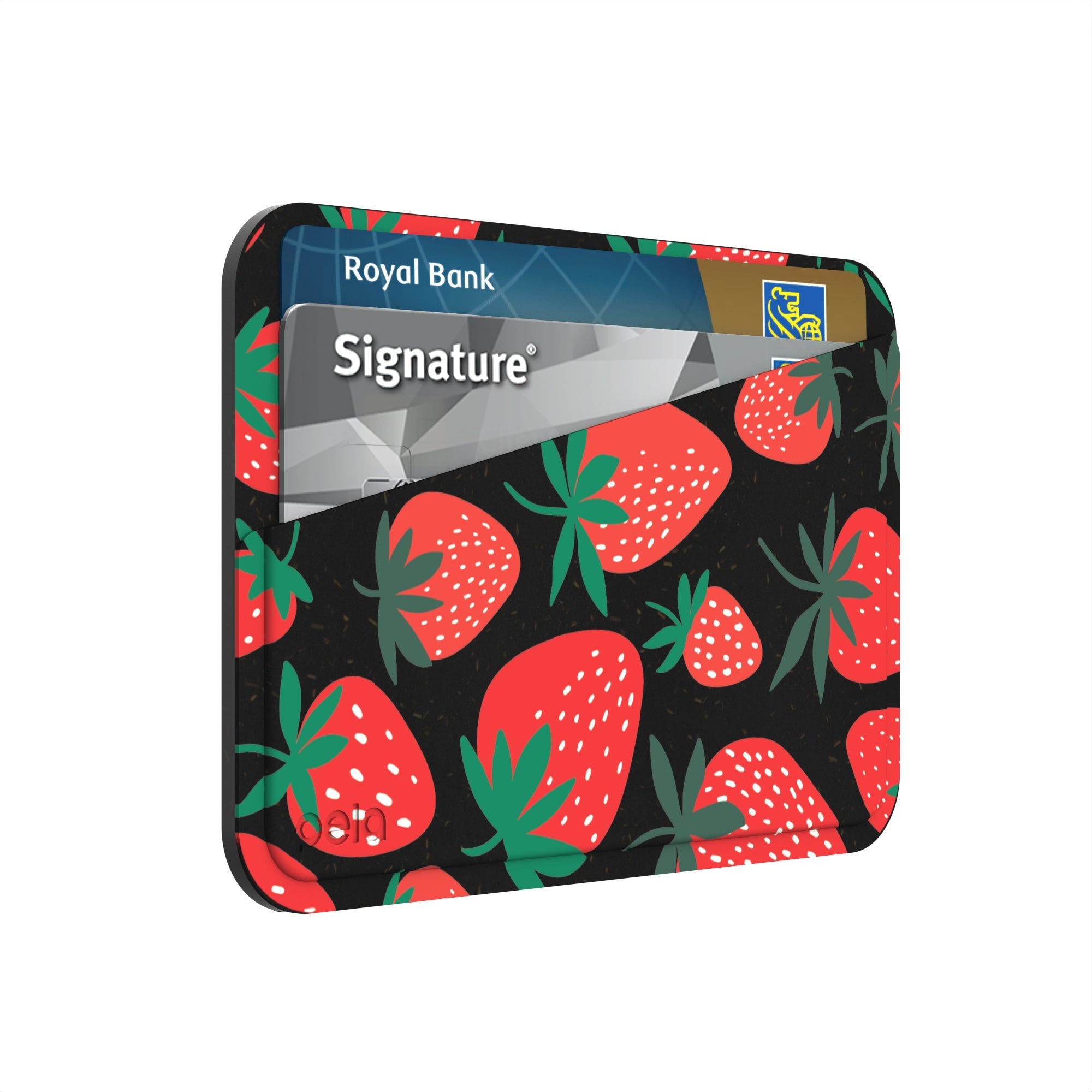 Black Strawberries Mini Wallet Refurbished - Pela Case refurbished available on Cerqular