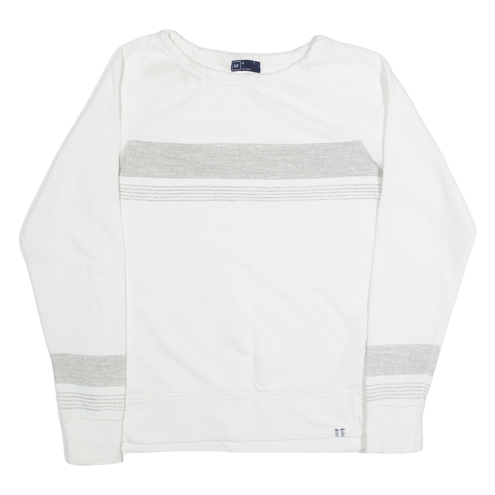 GAP Womens Sweatshirt White XS Refurbished - N/A refurbished available on Cerqular