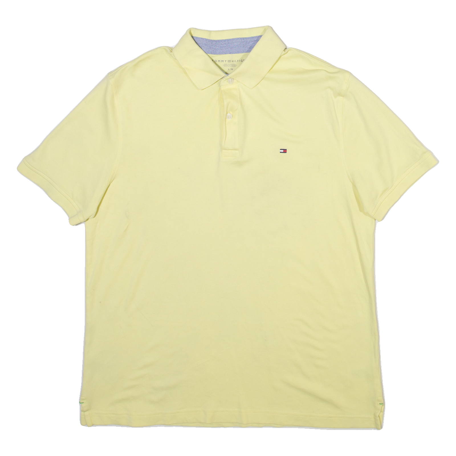 TOMMY HILFIGER Mens Polo Shirt Yellow L Refurbished - N/A refurbished available on Cerqular